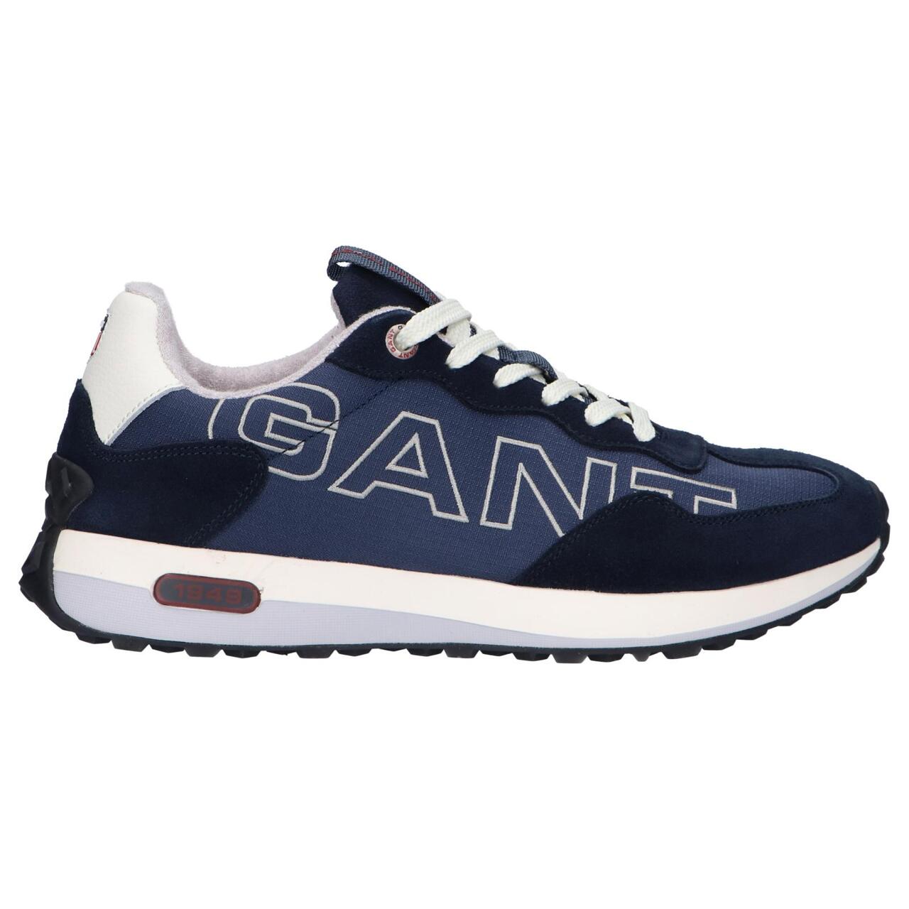 GANT Ketoon Scarpe Da Ginnastica Uomo, Pelle, Suola In Gomma, Chiusura Con Lacci, Colore Blu