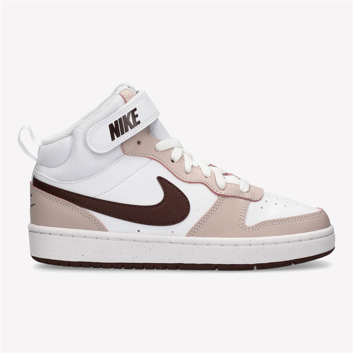 nike court borough mid white sneakers
