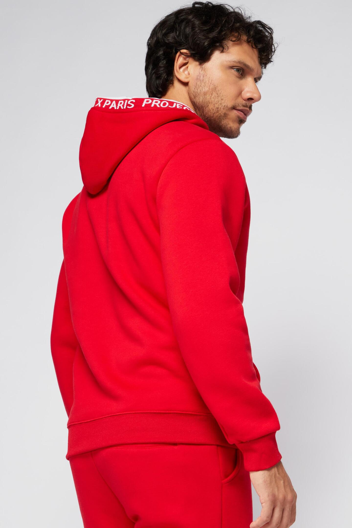 Sudadera Roja Con Capucha Y Cremallera Sudadera Afelpada Con