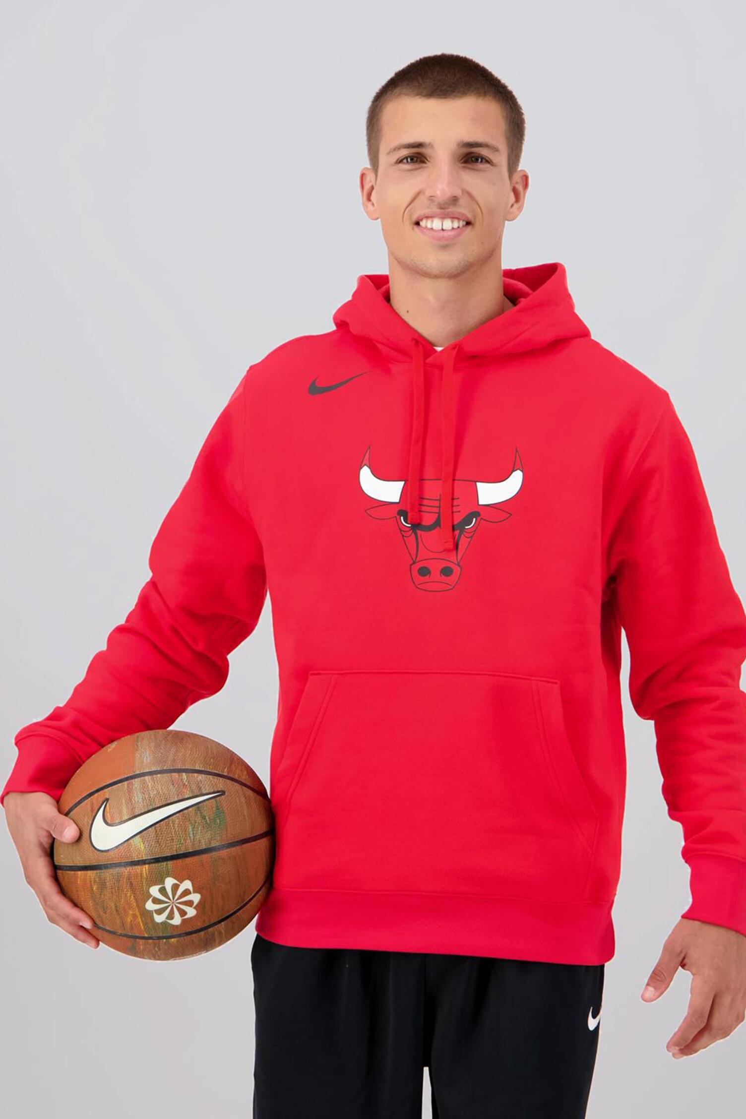 Nike Chicago Bulls Rojo Sudadera Capucha Hombre Sprinter