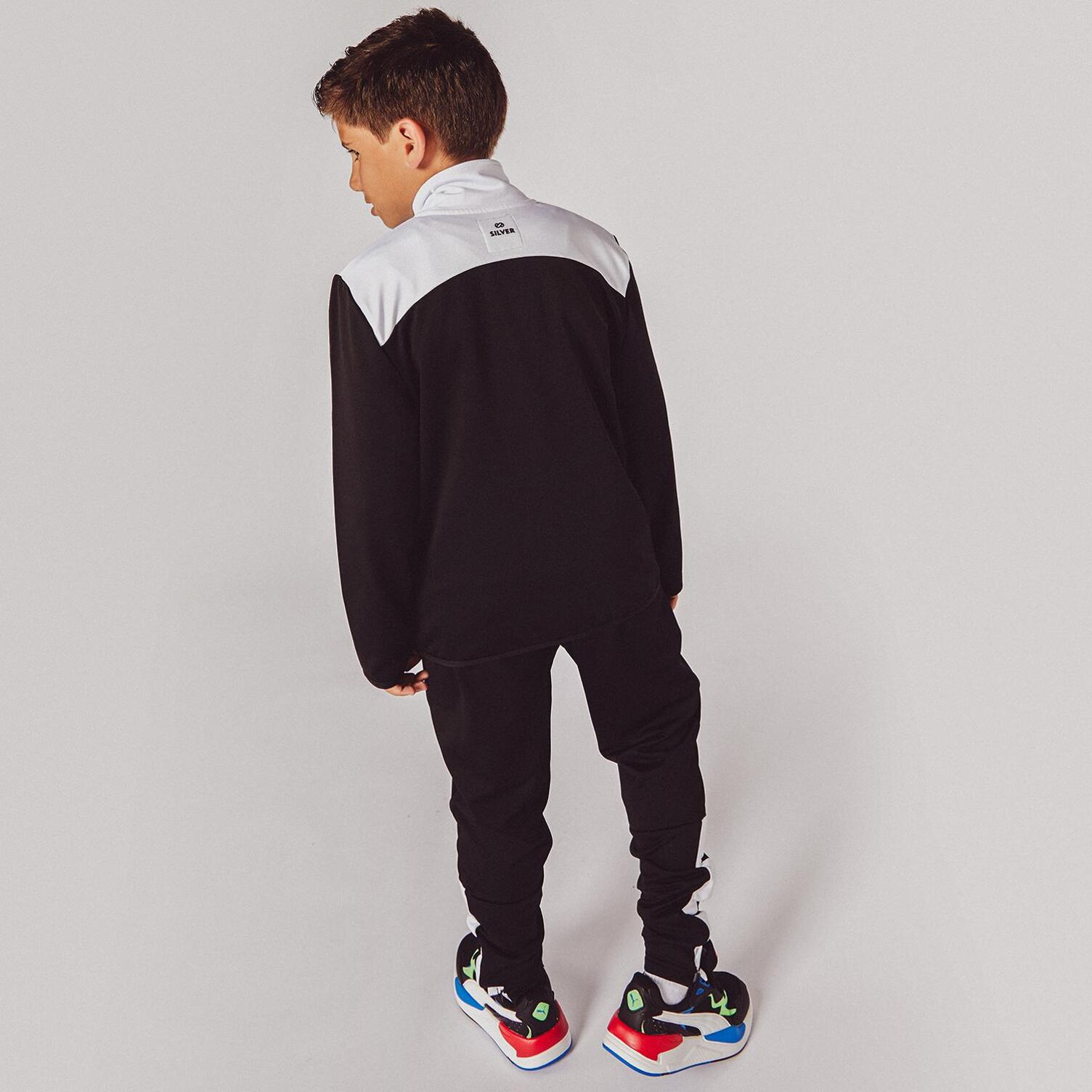 Conjunto Chandal DJ Para Niños Silver Basic - Sudadera Con Capucha Y Pantalones, Tejido Suave, Para Ocio, Deporte Y Fiestas