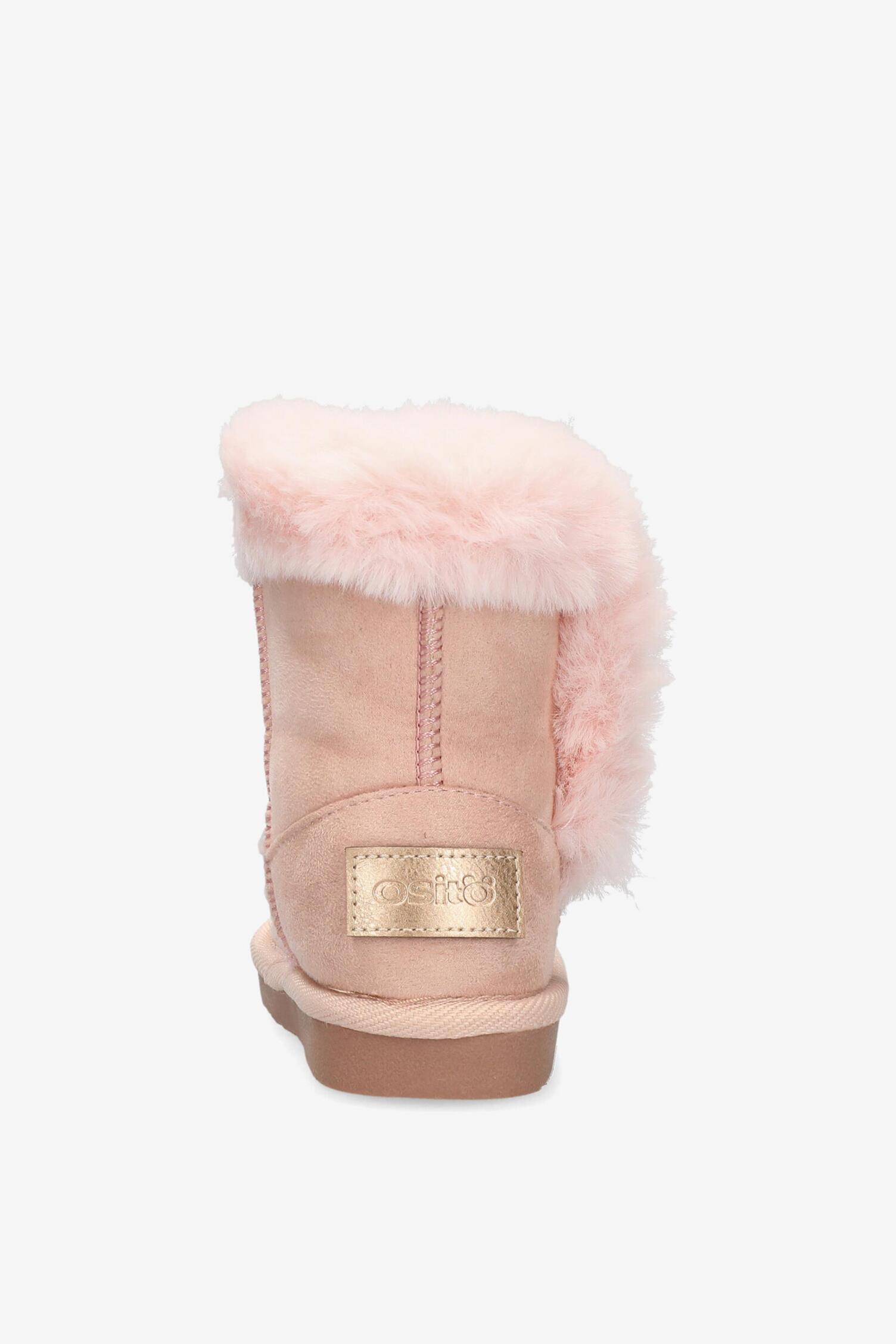 Botas Australiana Conguitos Para Niña - Color Negro, Forro De Pelo Sintético, Suela De Goma, Cálidas Y Cómodas