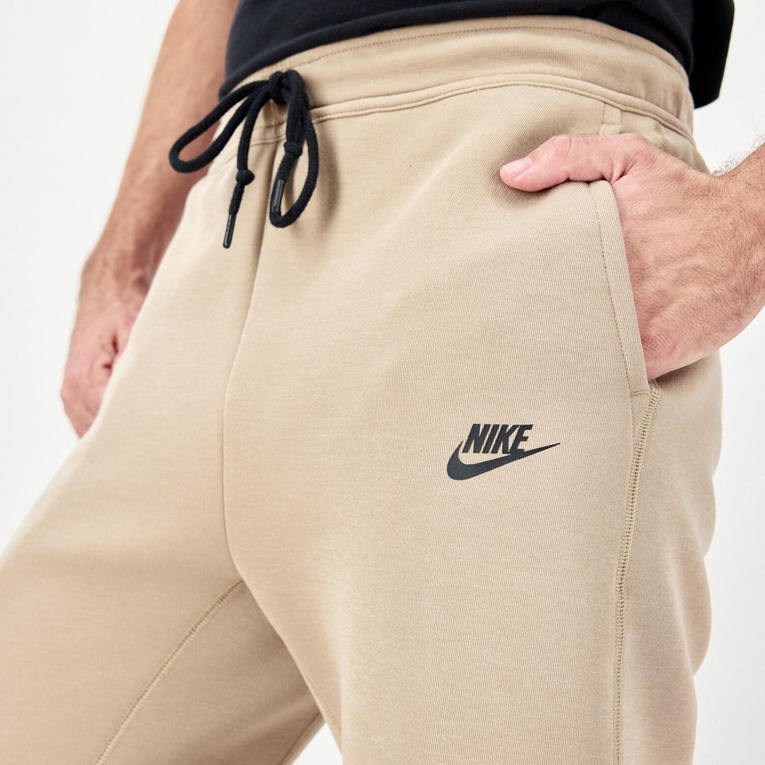 pantalon nike tech fleece beige