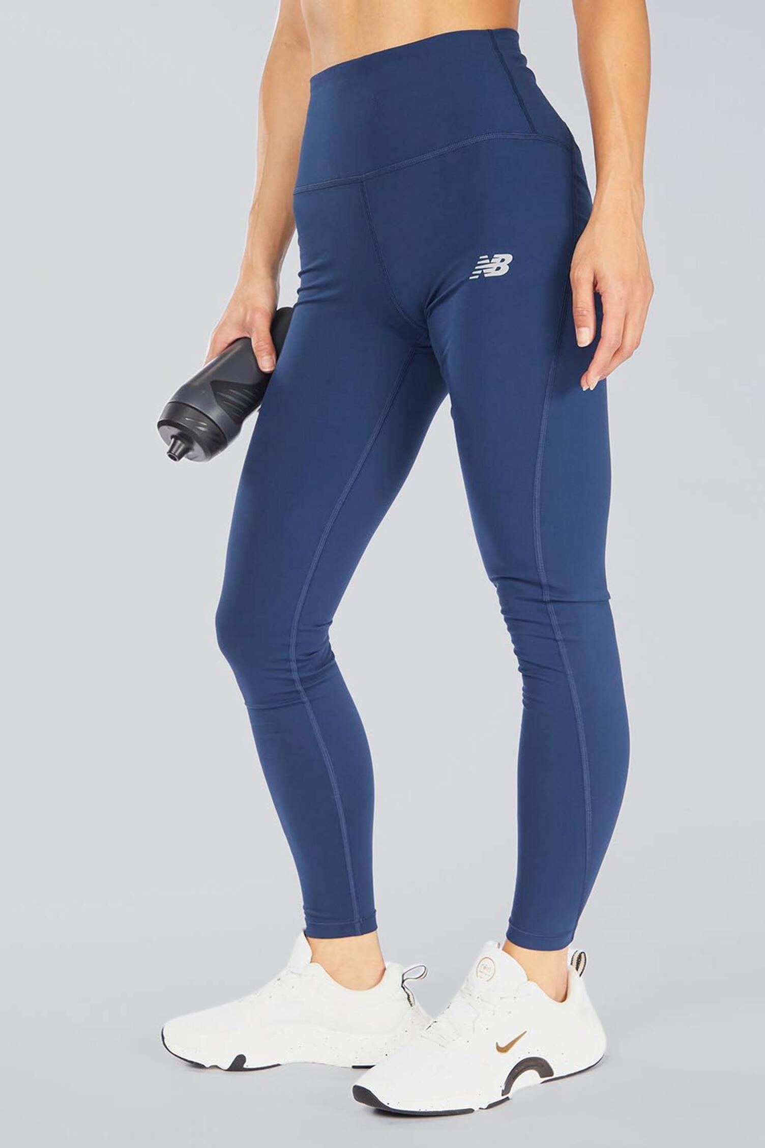 Mallas New Balance Azul Leggings Running Mujer Sprinter