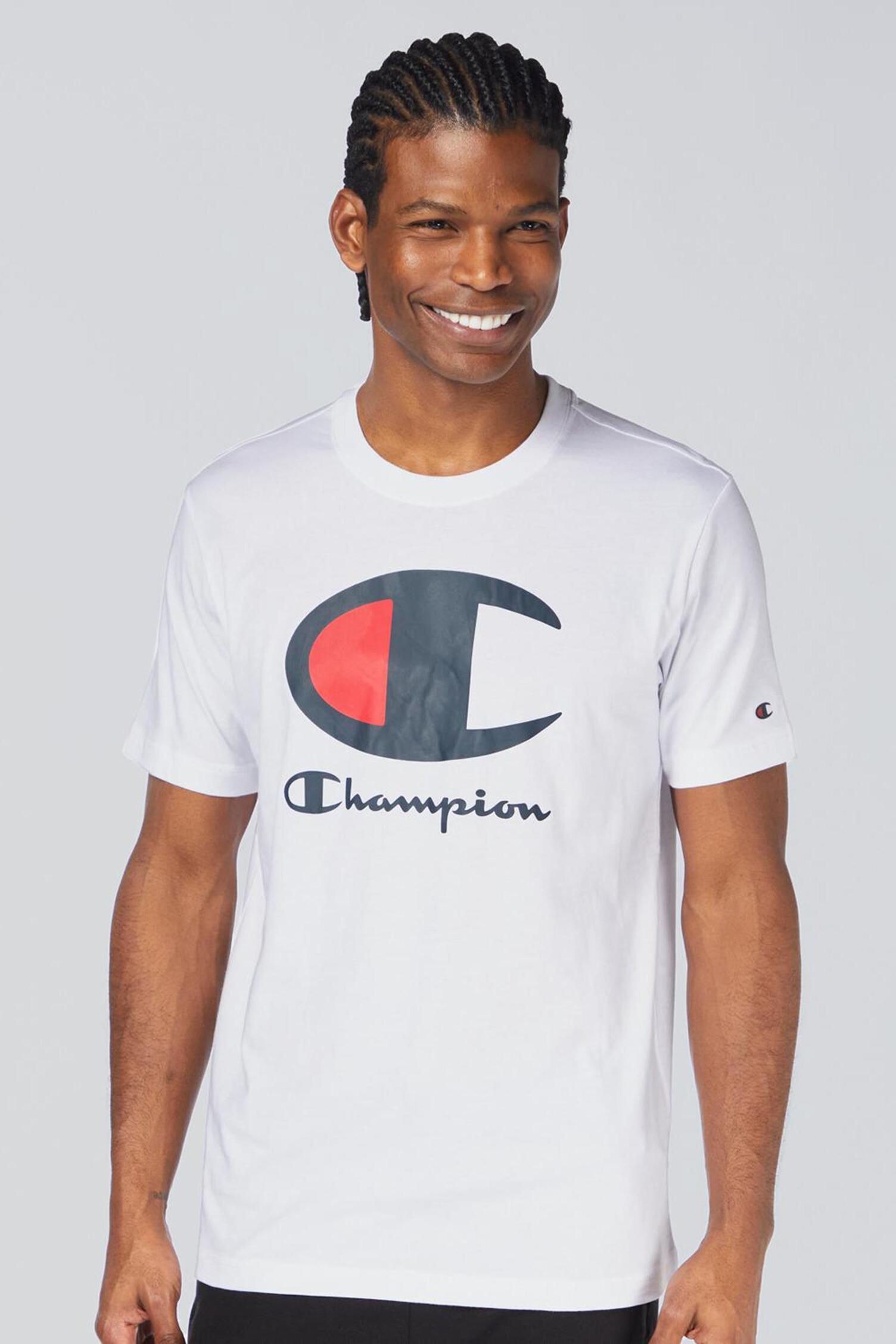 Champion Hombre Camisa Champion Blanca Camiseta Champion