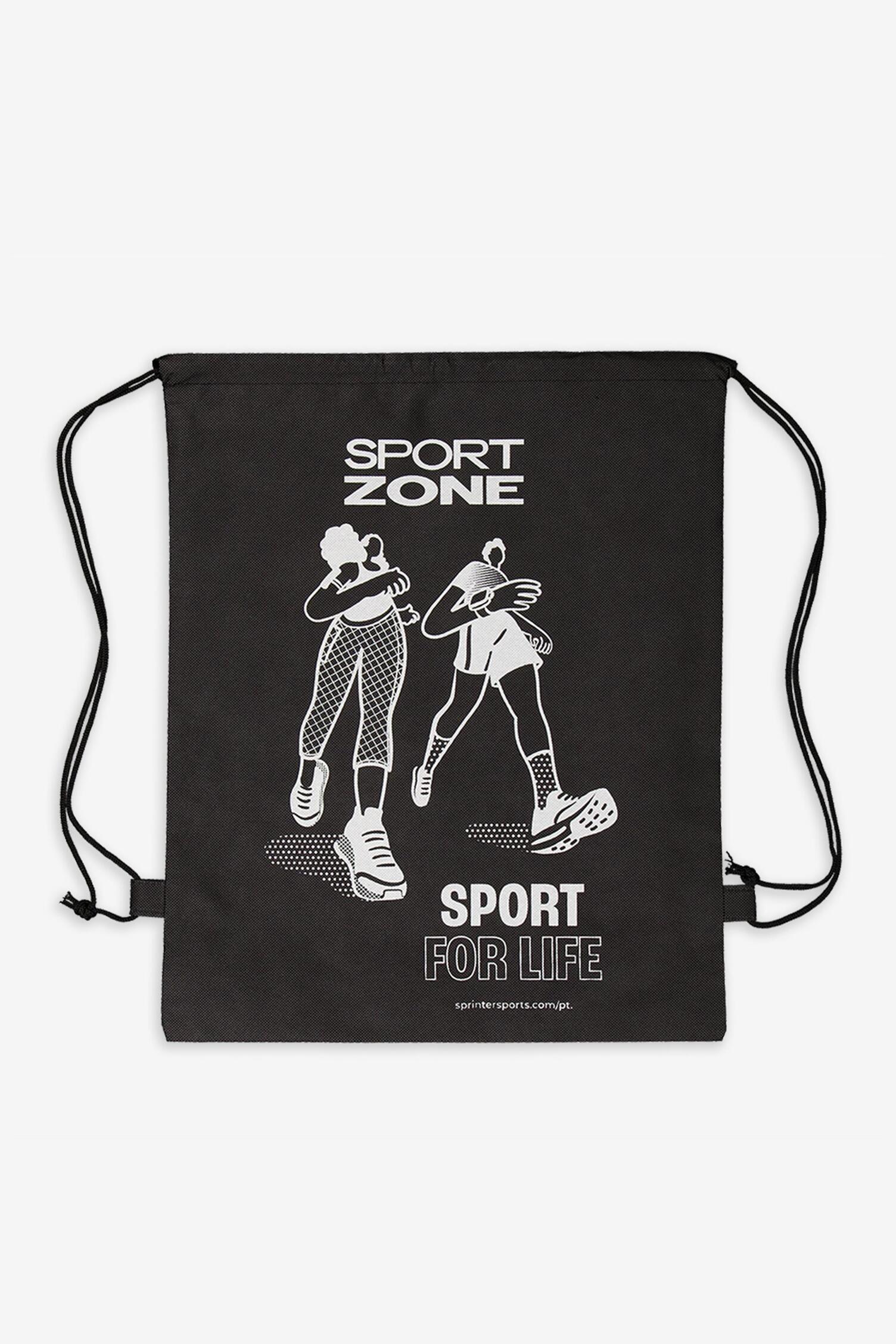 Bolsa Sport Zone Preto Bolsa Reutilizável L Sport Zone
