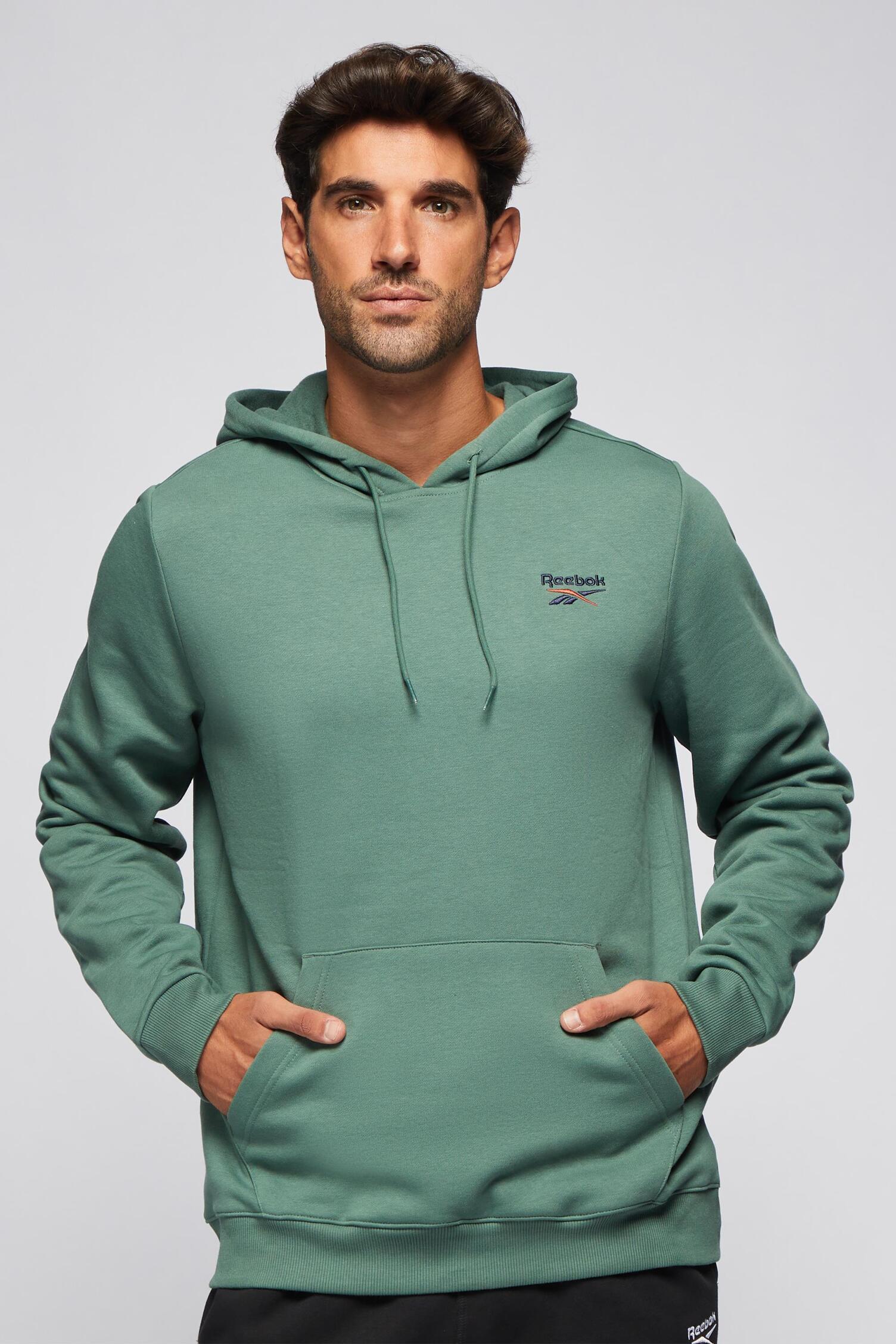 Reebok Rbk Id Verde Sudadera Capucha Hombre Sprinter