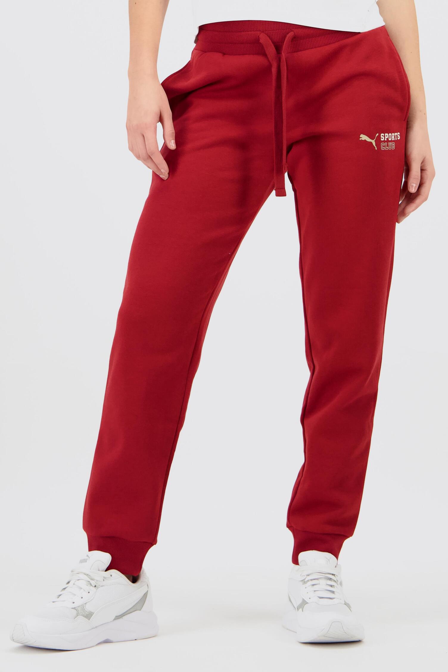 Pantalón Largo Puma Rojo Pantalón Chándal Mujer Sprinter