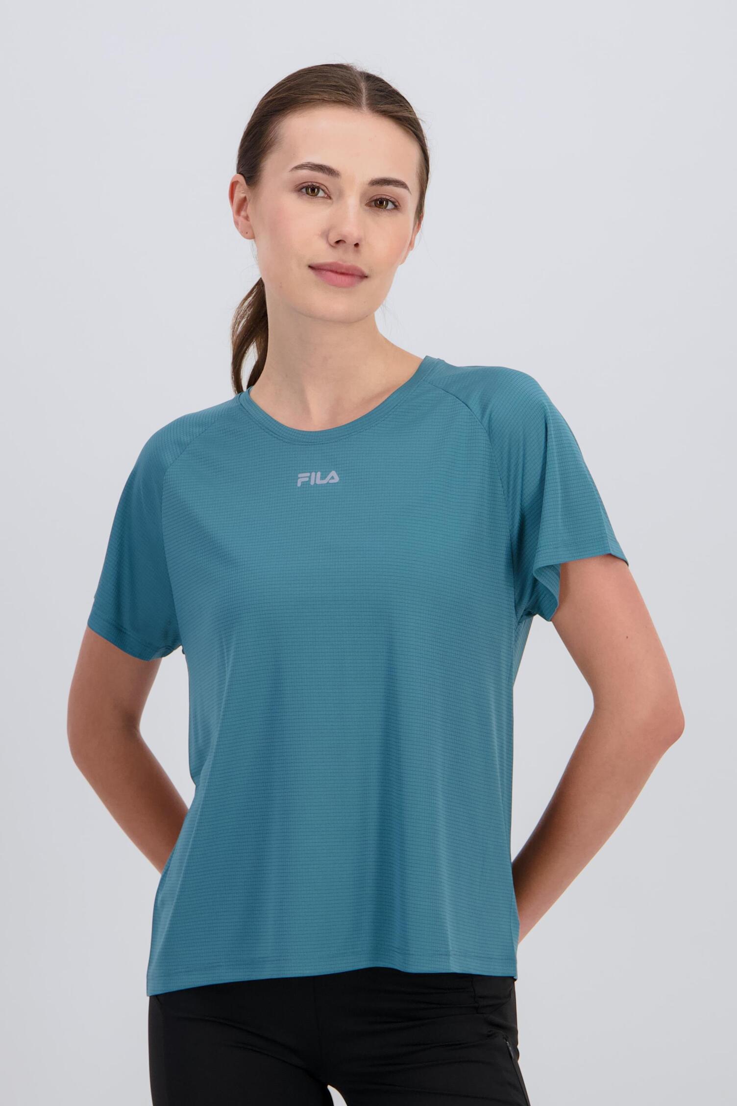 Manga Corta Fila Turquesa Mujer Sprinter
