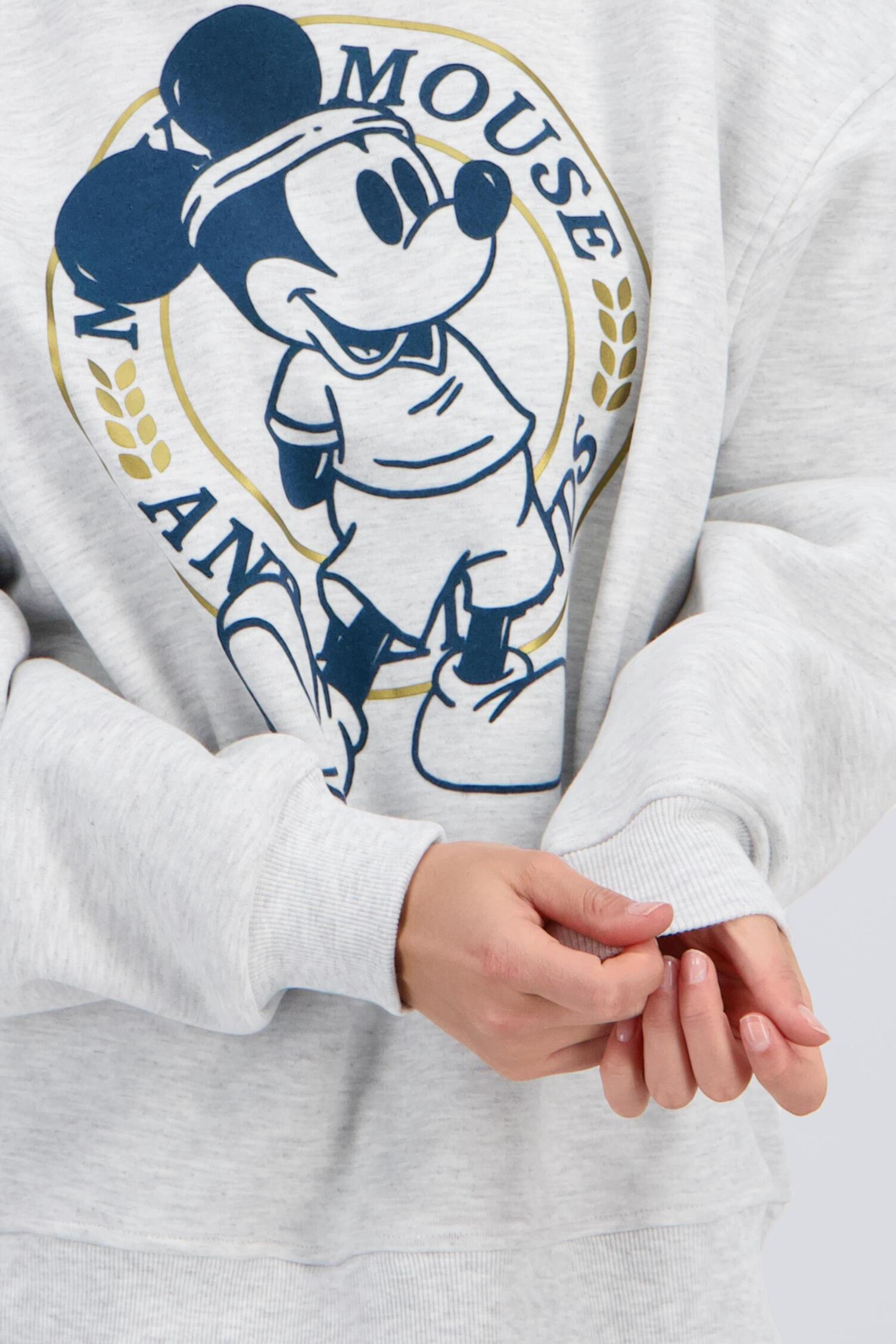 Sweat Felpa Mickey - Cinza - Sweat Mulher Disney | Sport Zone