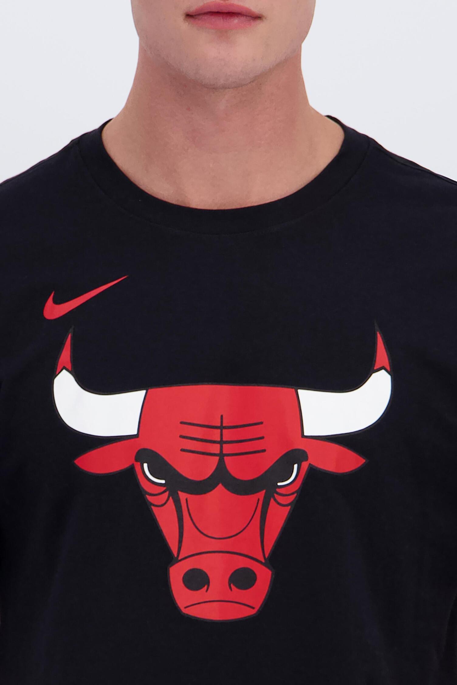 Nike Chicago Bulls Logo Negro Camiseta Hombre Sprinter