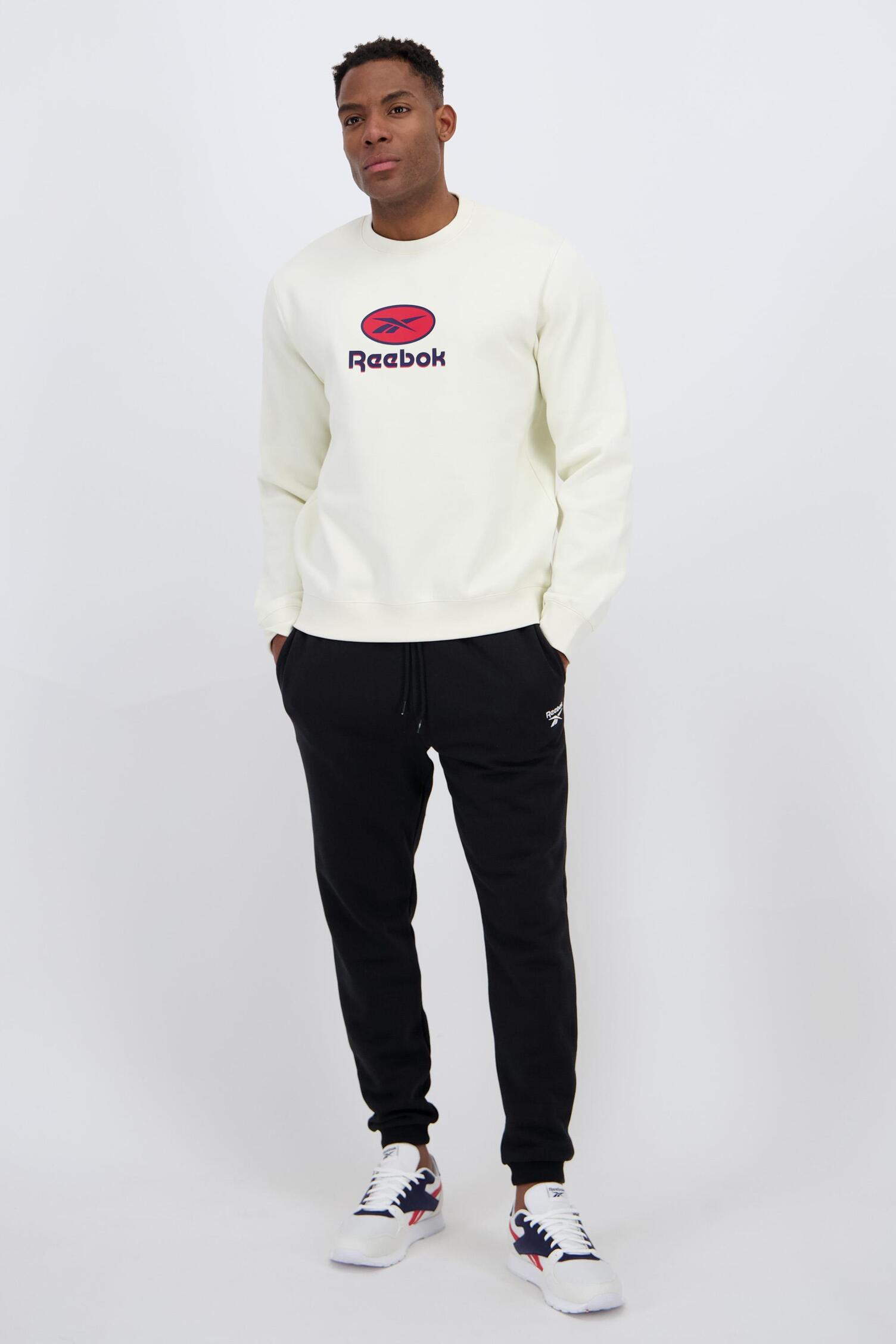Reebok Oval - Blanco - Sudadera Algodón Hombre | Sprinter