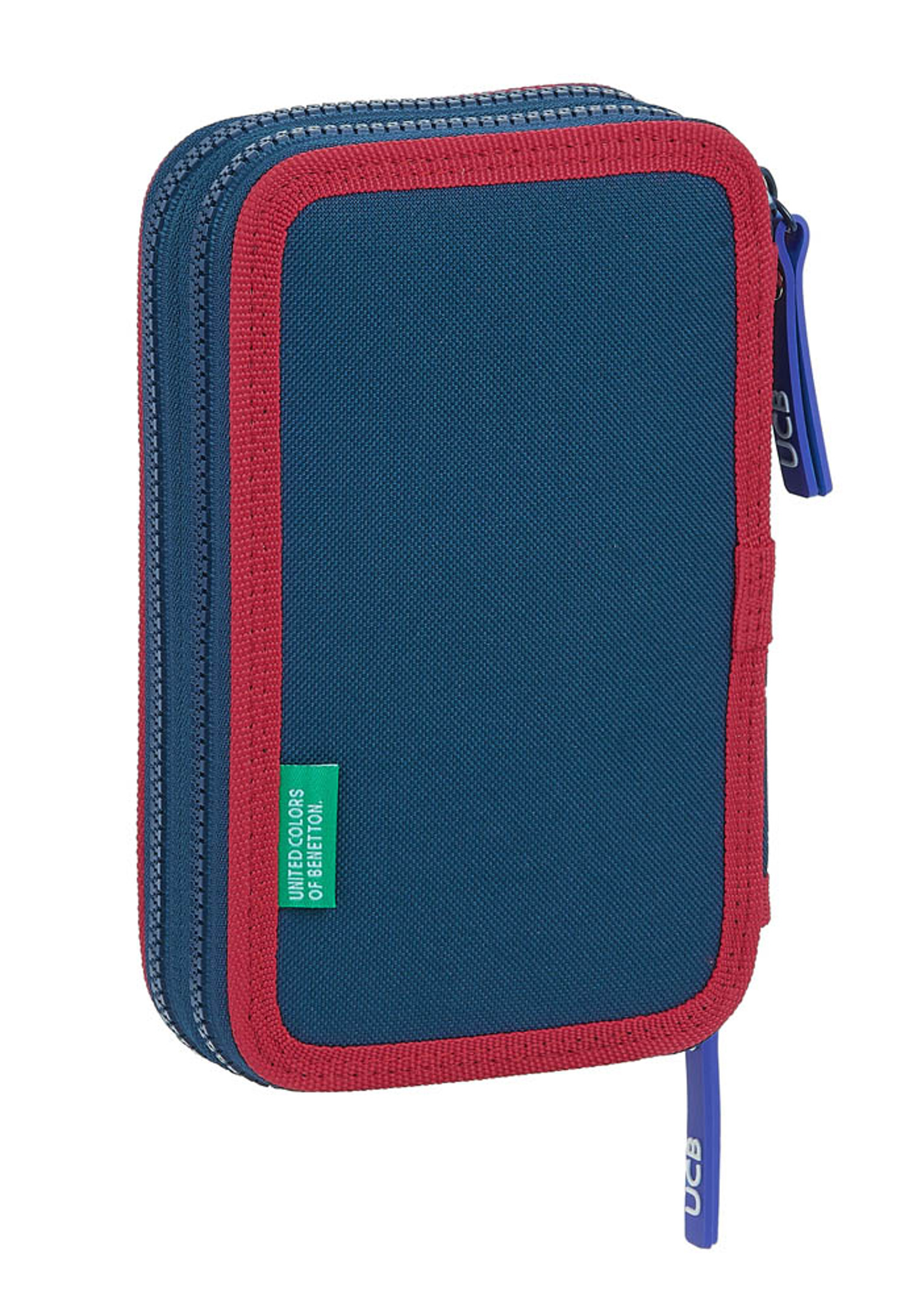 Benetton UCB Schüleretui Für Jungen – Doppelter Reißverschluss, 210x60x80 Mm, Robust & Praktisch