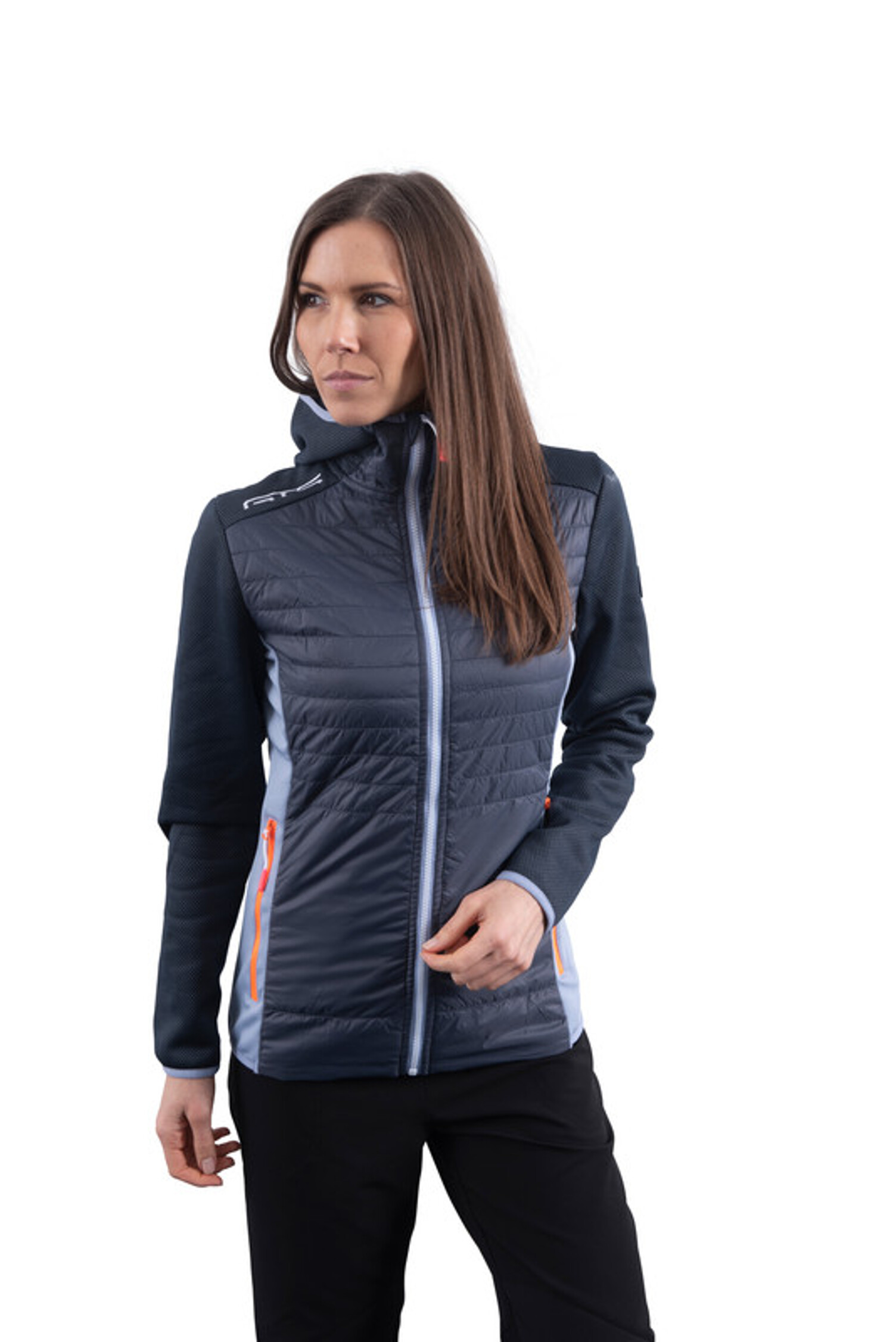 Chaqueta Hibrida Forro Polar Gts 404022l Senderismo Azul
