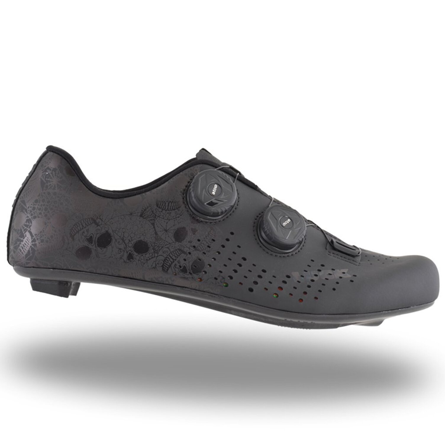 Zapatillas Ciclismo Carretera Luck Genius Calaveras Negro