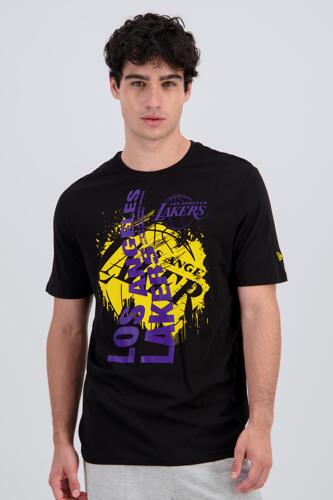 New Era Lakers - Negro - Camiseta Algodó