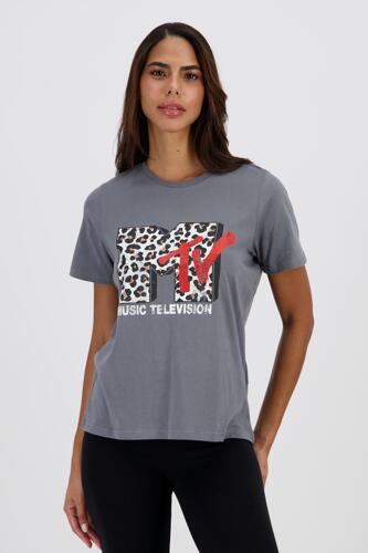 Camiseta Mtv - Gris - Camiseta Algodón M