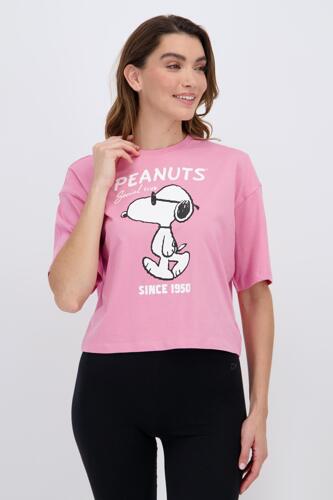 Camiseta Snoopy - Rosa - Camiseta Algodó