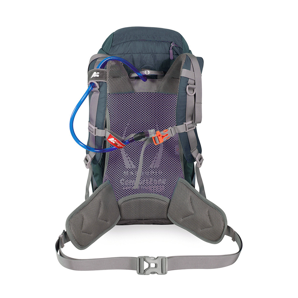Marsupio ATLANTIS Unisex Trekkingrucksack 28 Liter – Blau, Mit Trinkblasen-Auslass, Brustgurt & Lendenpolster – Für Wandern & Outdoor