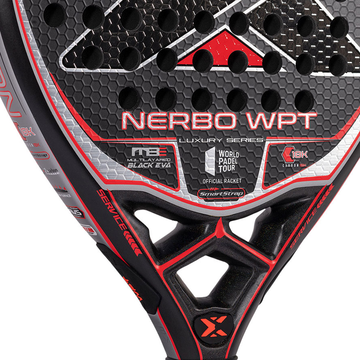 Raquete De Padel Nox Nerbo Wpt Luxury Series 2022 - negro-rojo - 