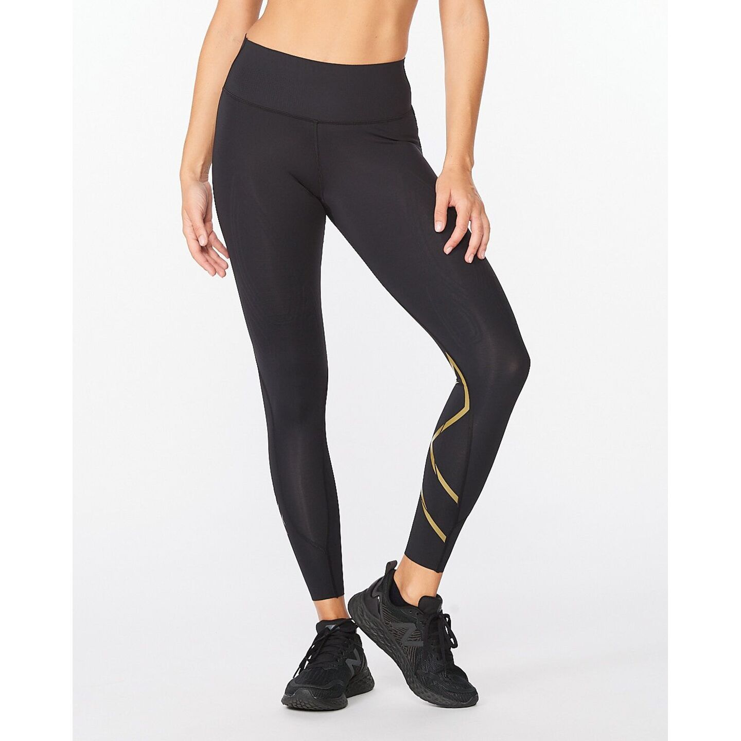 Mallas De Compresión 2xu De Tiro Medio Mcs X Training - negro-amarillo - undefined