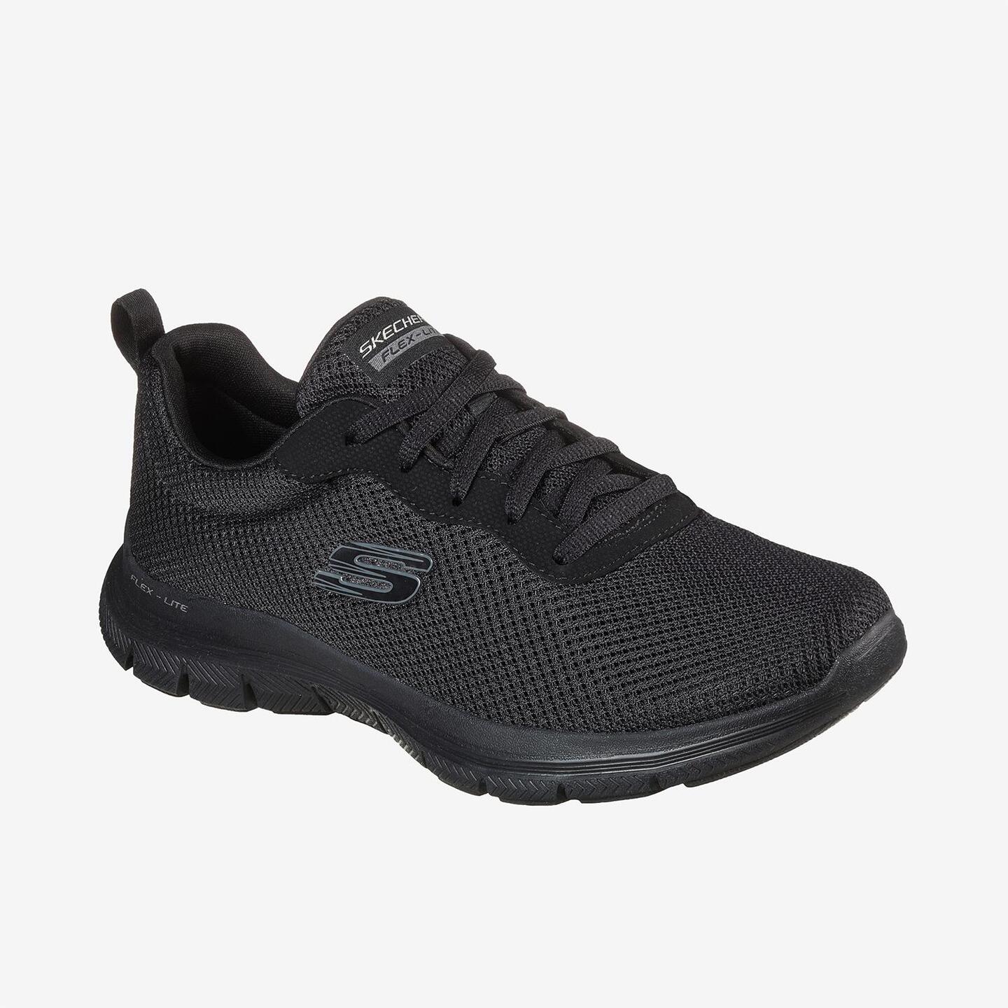 Skechers Flex Appeal 4.0 Negro Zapatillas Running Mujer Sprinter