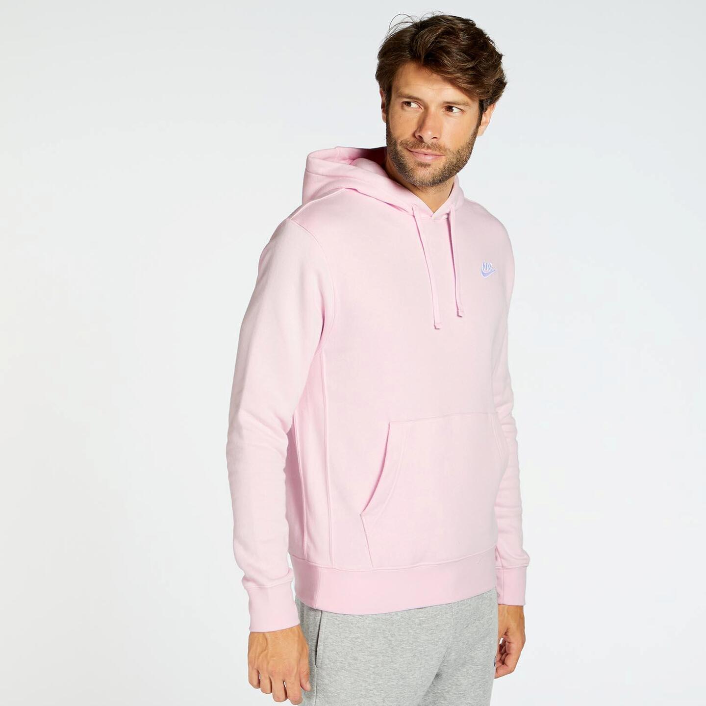 Nike Club - rosa - Sweatshirt Capuz Homem