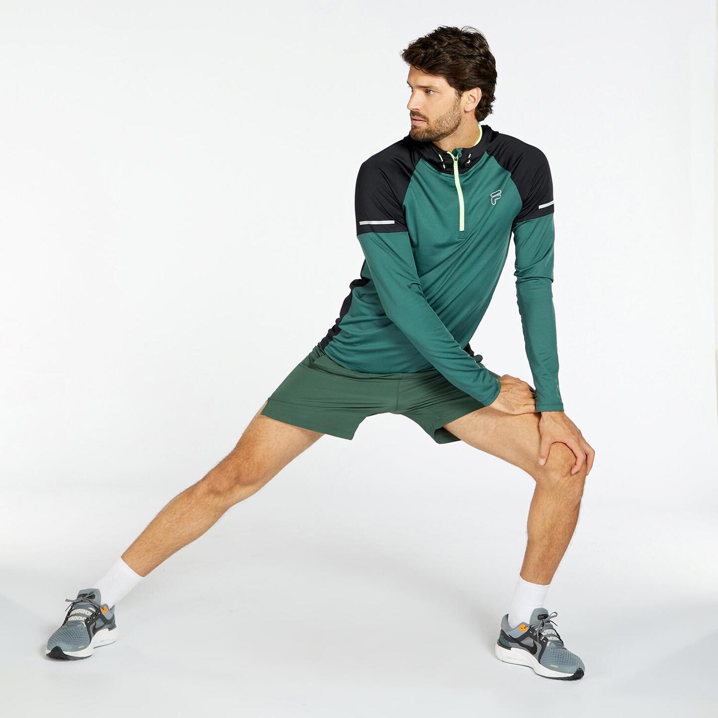 Camisola Termica Fila Verde Sweatshirt Running Homem Sport Zone