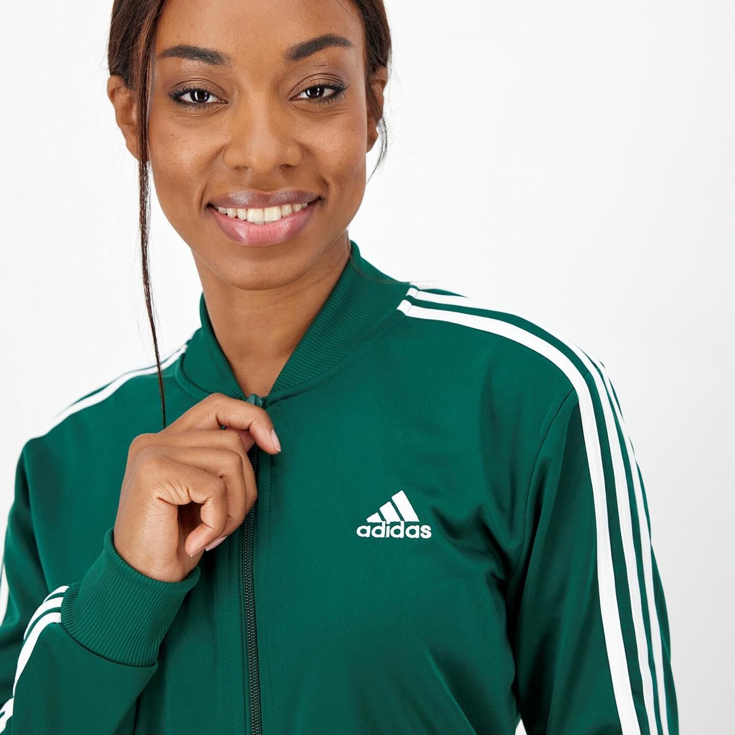 adidas 3 Stripes Verde Chandal Mujer Sprinter