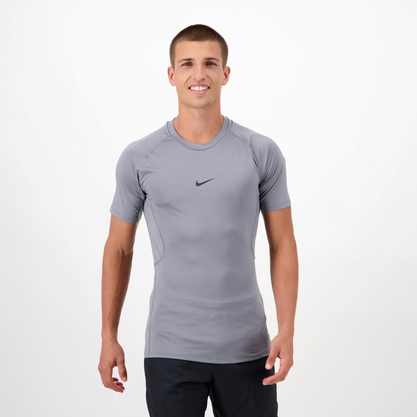 Nike Pro - gris - Camiseta Compresión Hombre