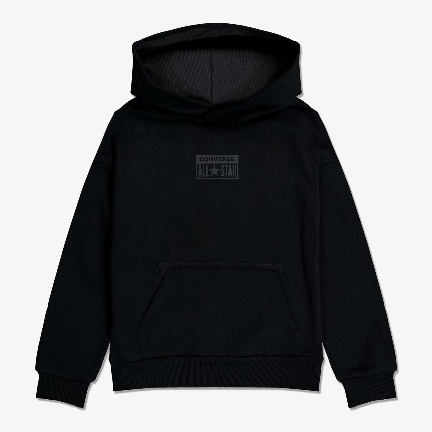 Sudadera Converse Negro Sudadera Capucha Nino Sprinter