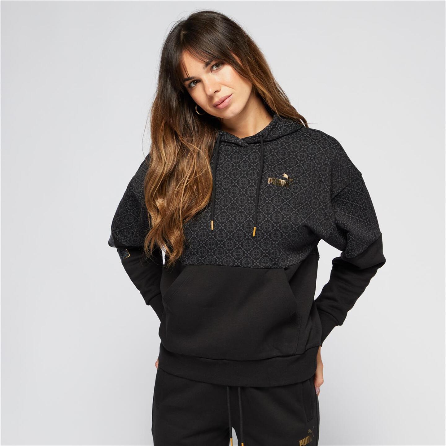 Puma Power Logo Love - negro - Sweatshirt Capuz Mulher