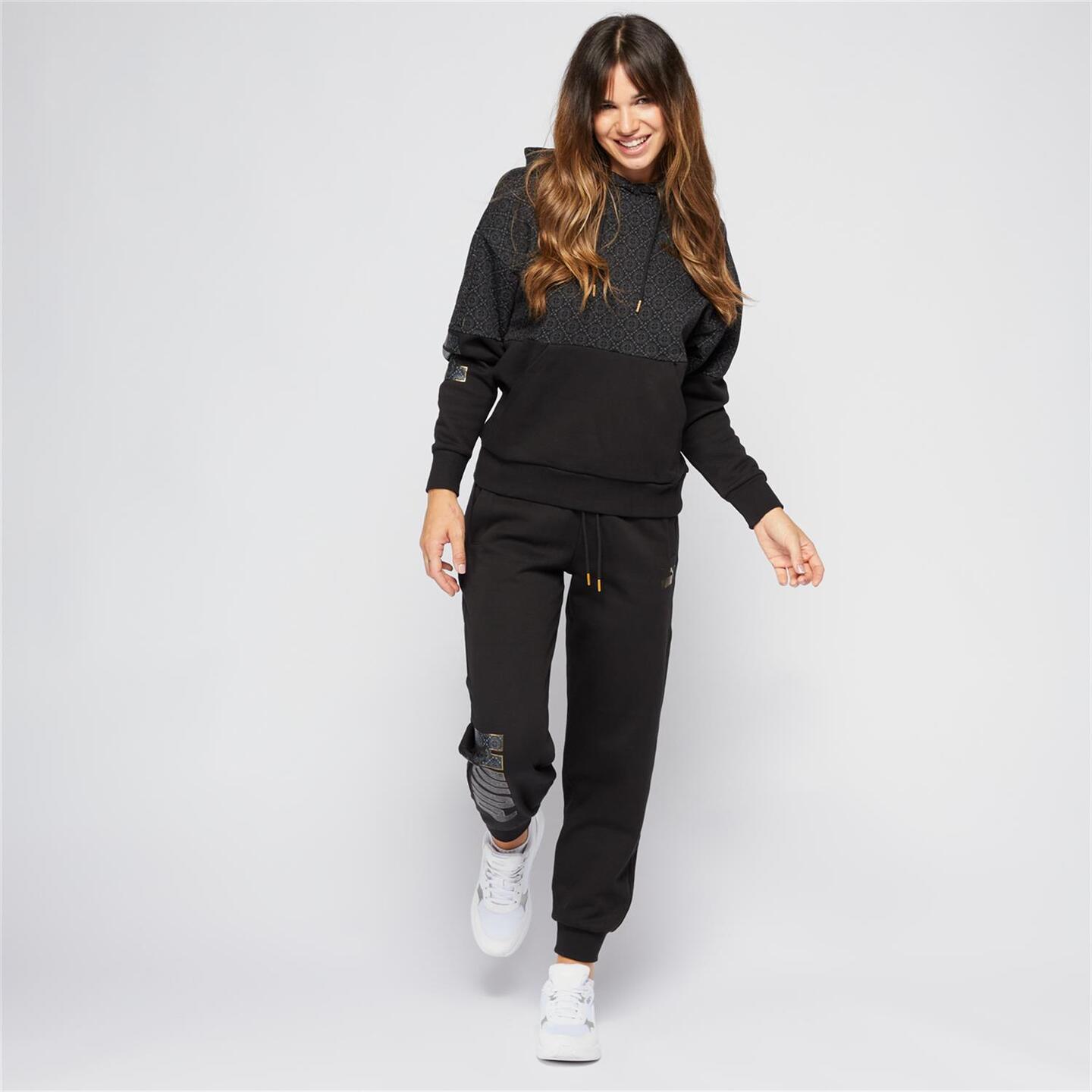 Puma Power Logo Love - negro - Sweatshirt Capuz Mulher