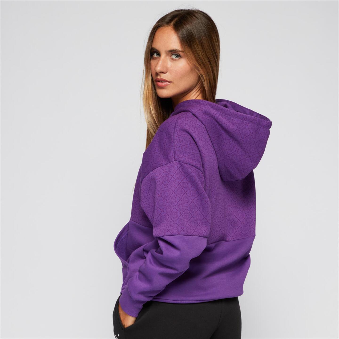 Puma Power Logo Love - morado - Sudadera Capucha Mujer