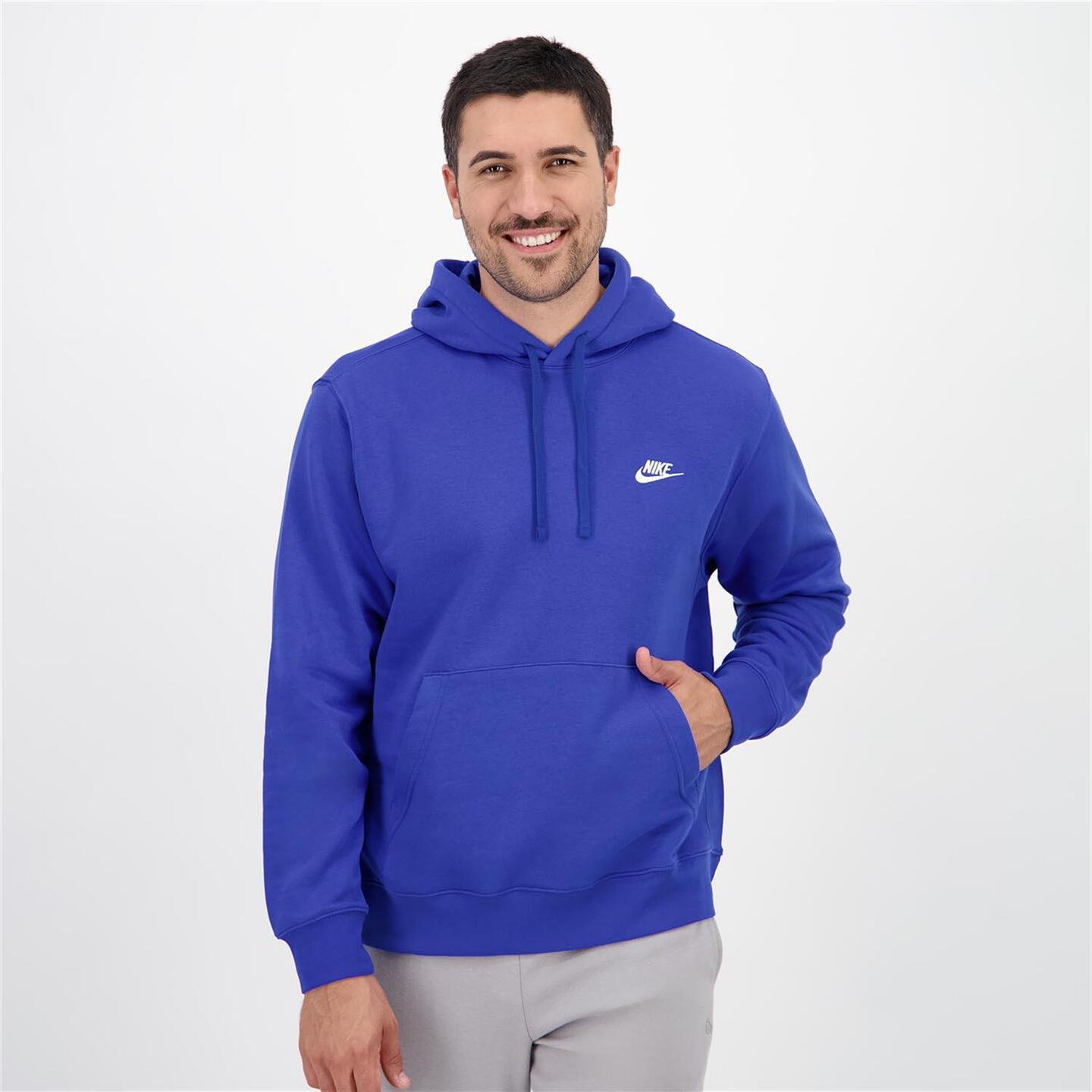 Nike Club - azul - Sweatshirt Capuz Homem