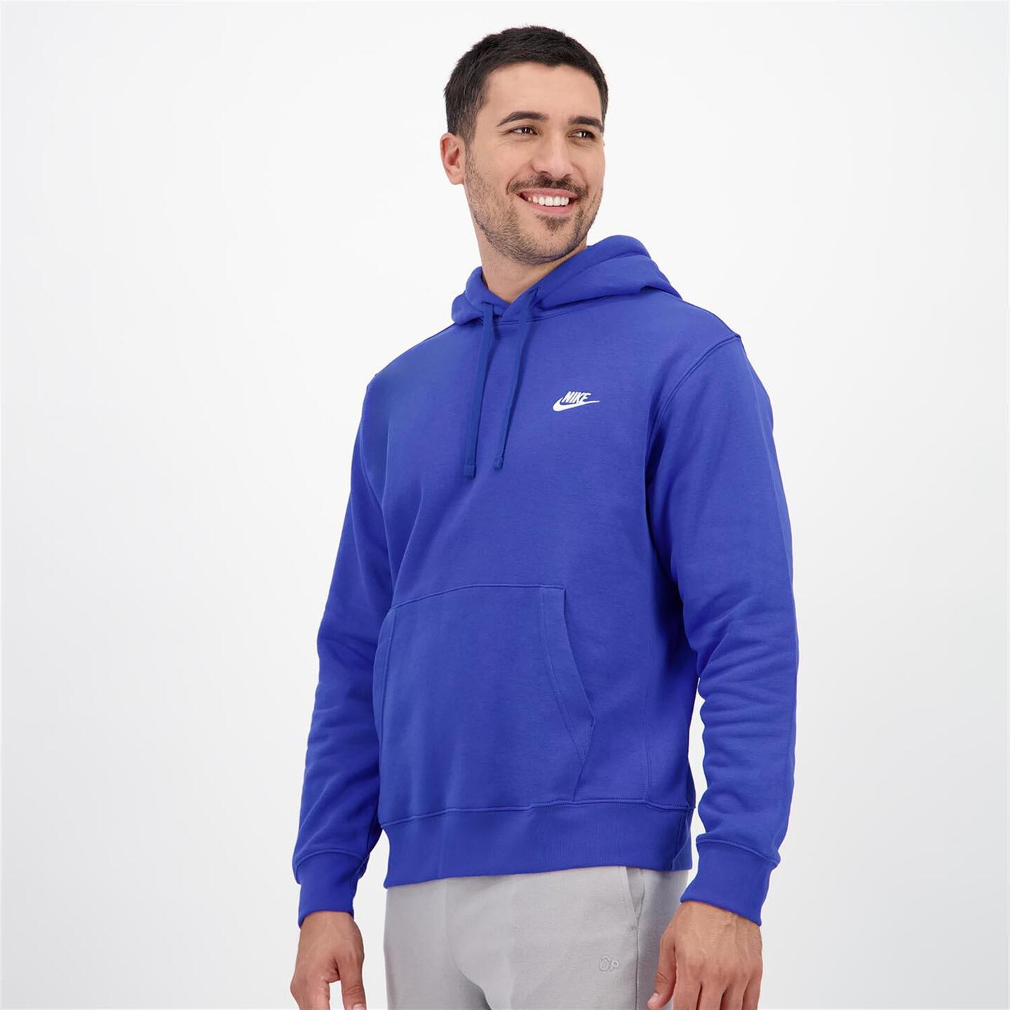 Nike Club - azul - Sudadera Capucha Hombre