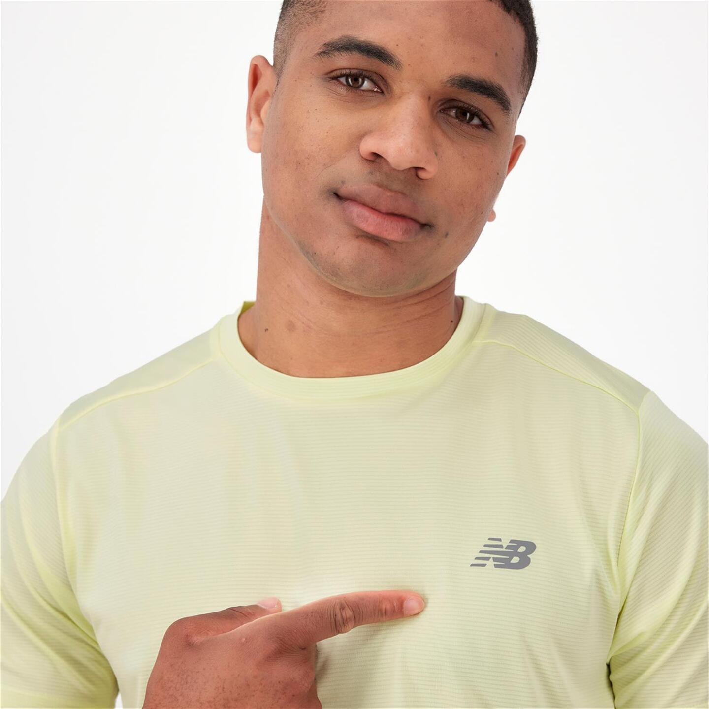 New Balance Performance - blanco - Camiseta Running Hombre