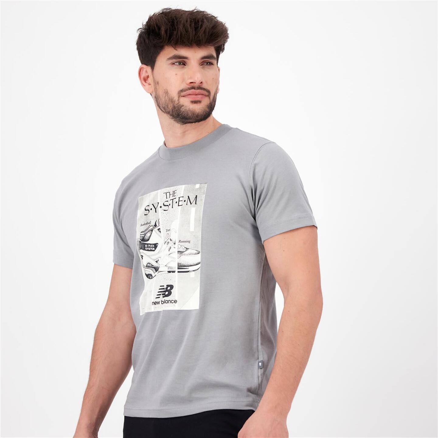 New Balance Poster - gris - Camiseta Hombre