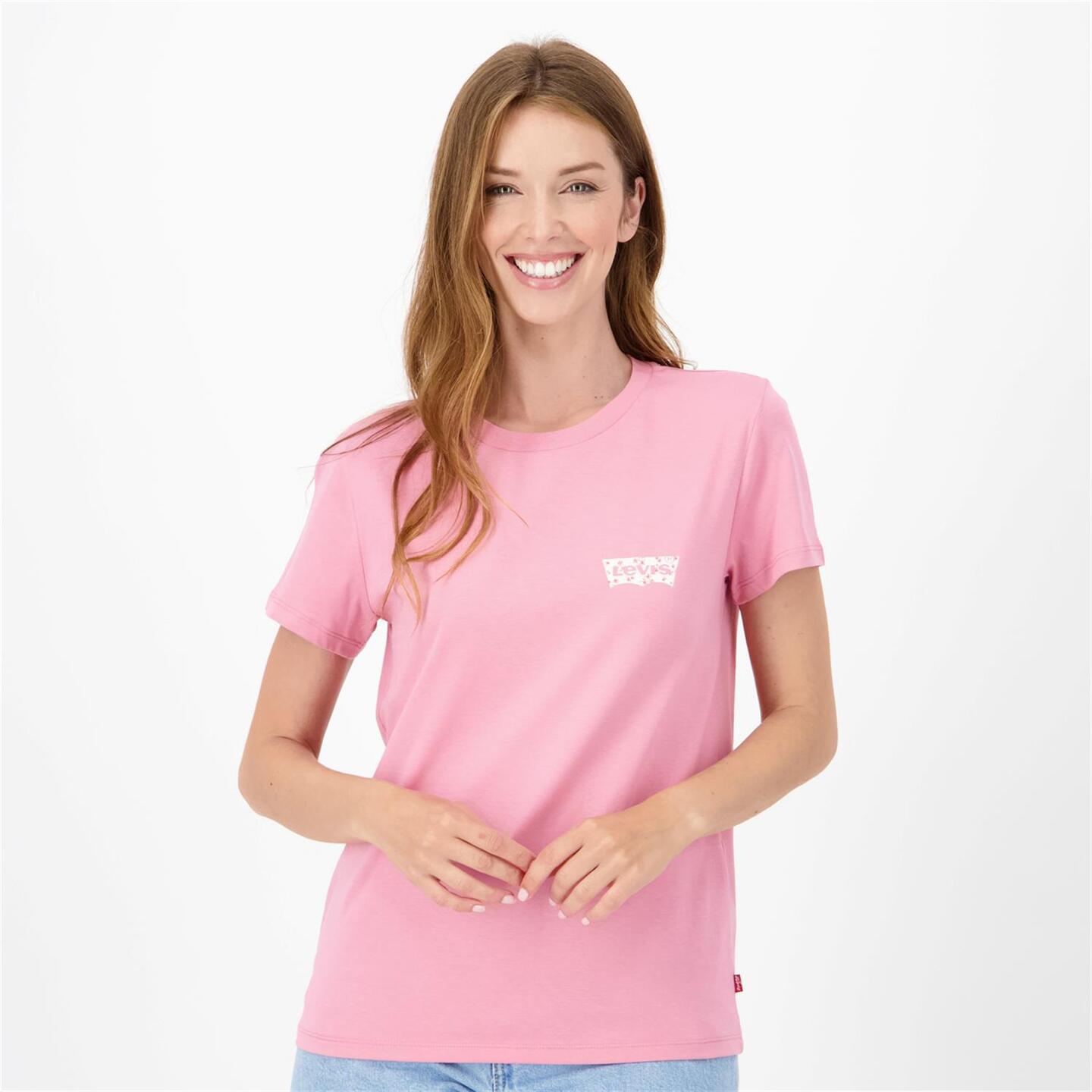 Camiseta levis rosa mujer on sale