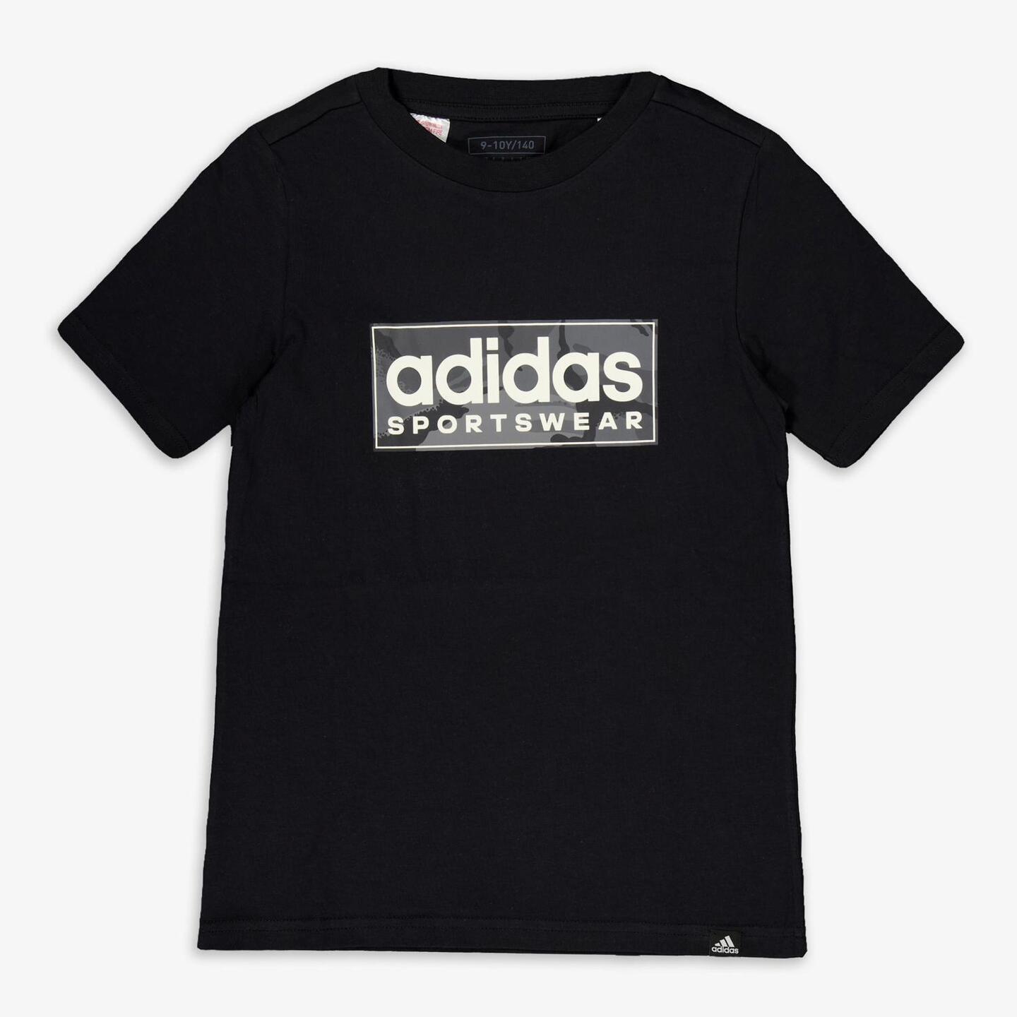 Camisetas adidas fashion niño negro