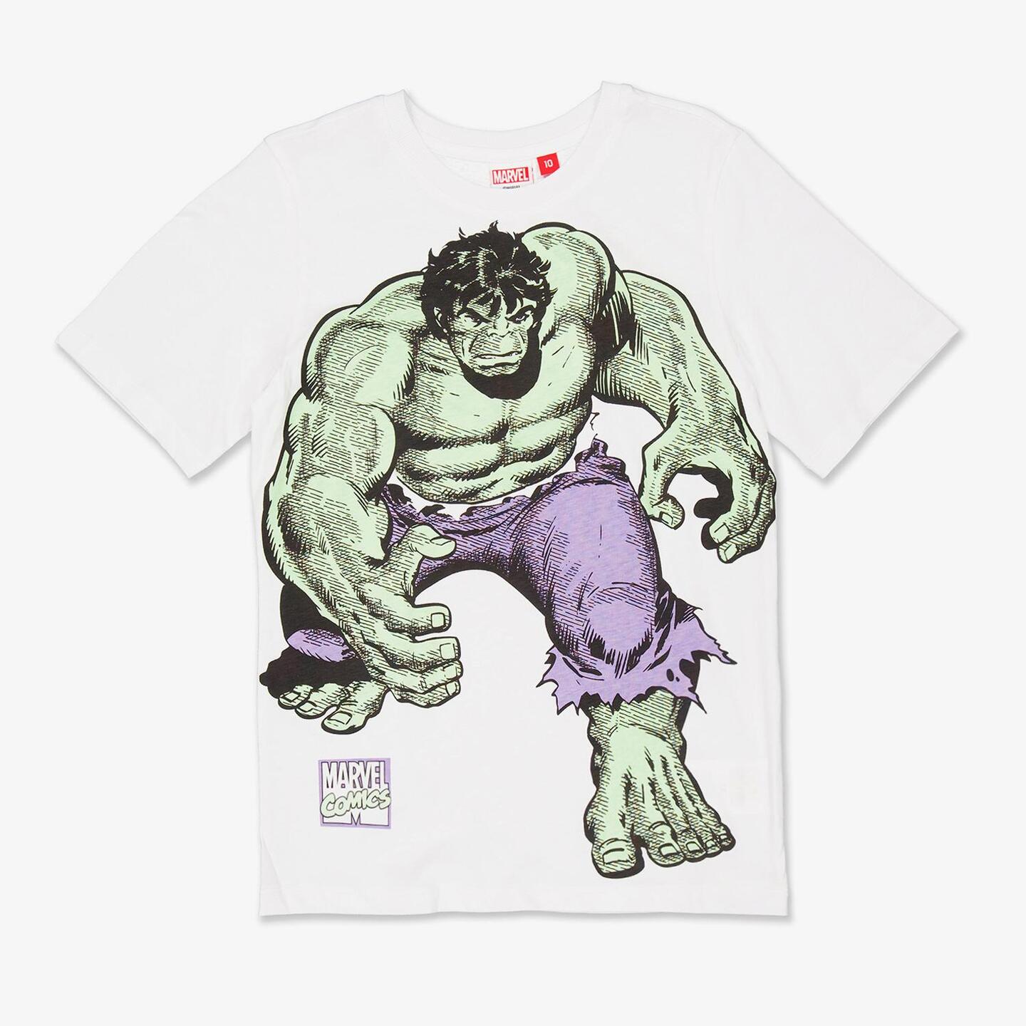 Camiseta Hulk Blanco Camiseta Nino Marvel Sprinter