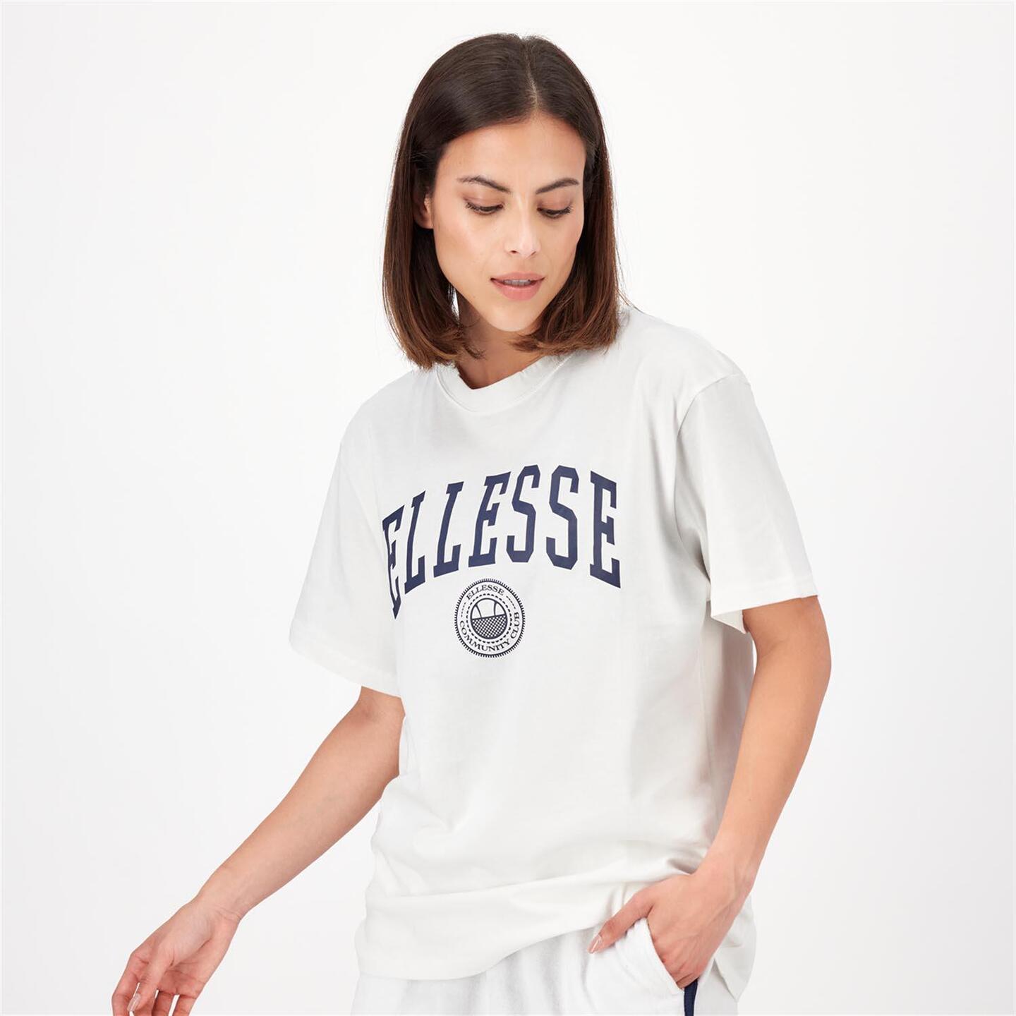 Ellesse Varsity Logo - blanco - Camiseta Oversize Mujer