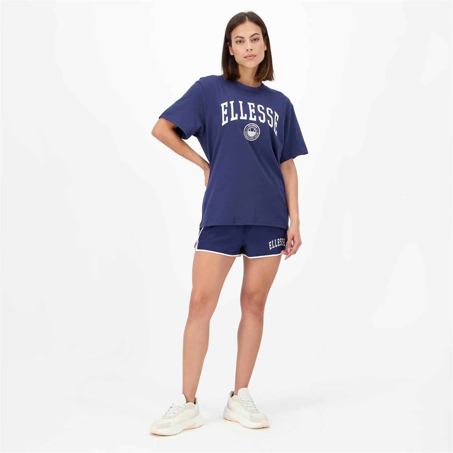 Ellesse Varsity Logo - azul - T-shirt Oversize Mulher