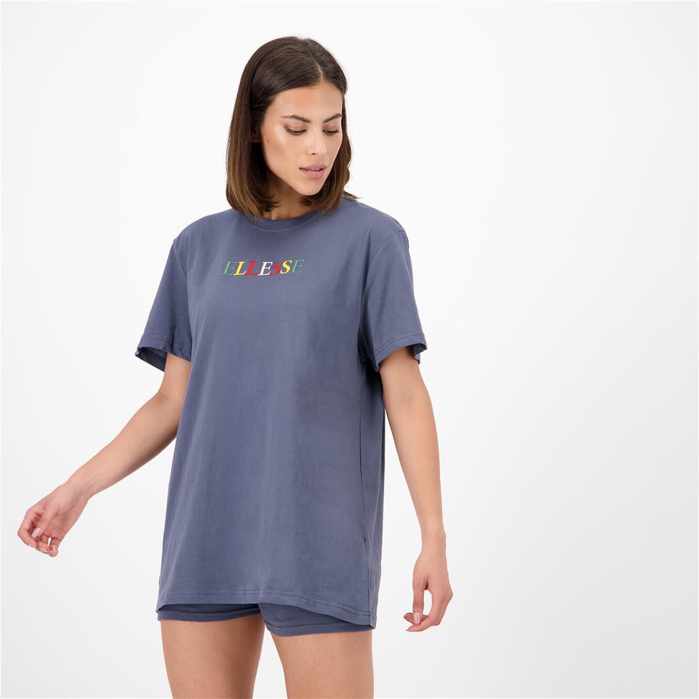 Ellesse Logo Colores - azul - Camiseta Oversize Mujer