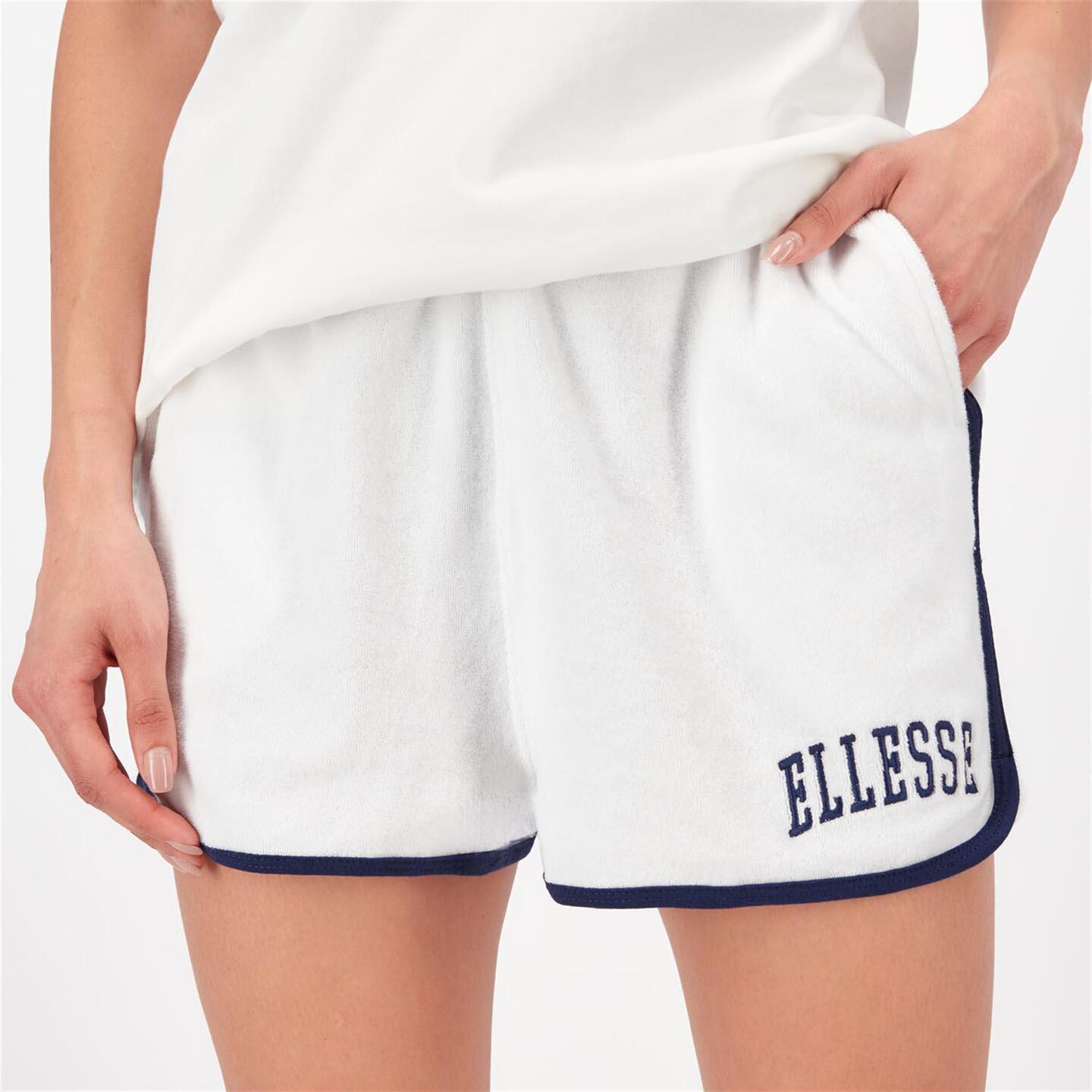 Ellesse Toalla - blanco - Calções Cintura Alta Mulher