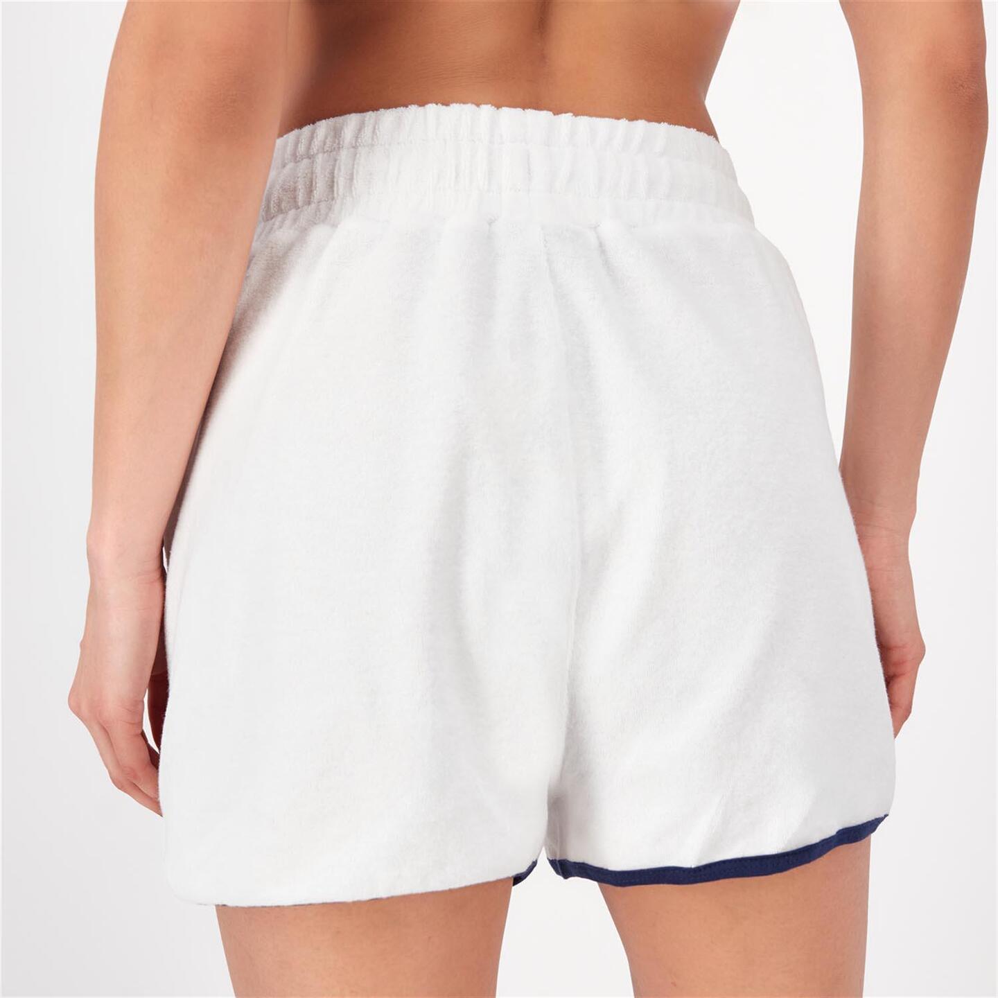 Ellesse Toalla - blanco - Pantalón Corto Cintura Alta Mujer