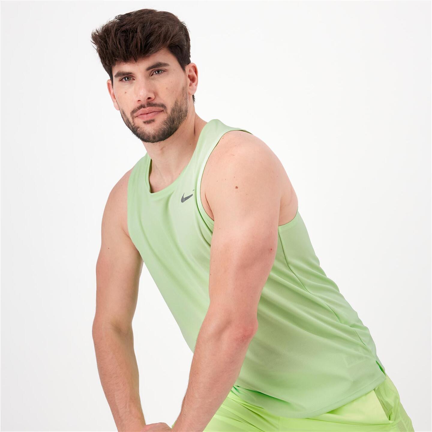 Nike Miler - verde - Camiseta Tank Top Hombre