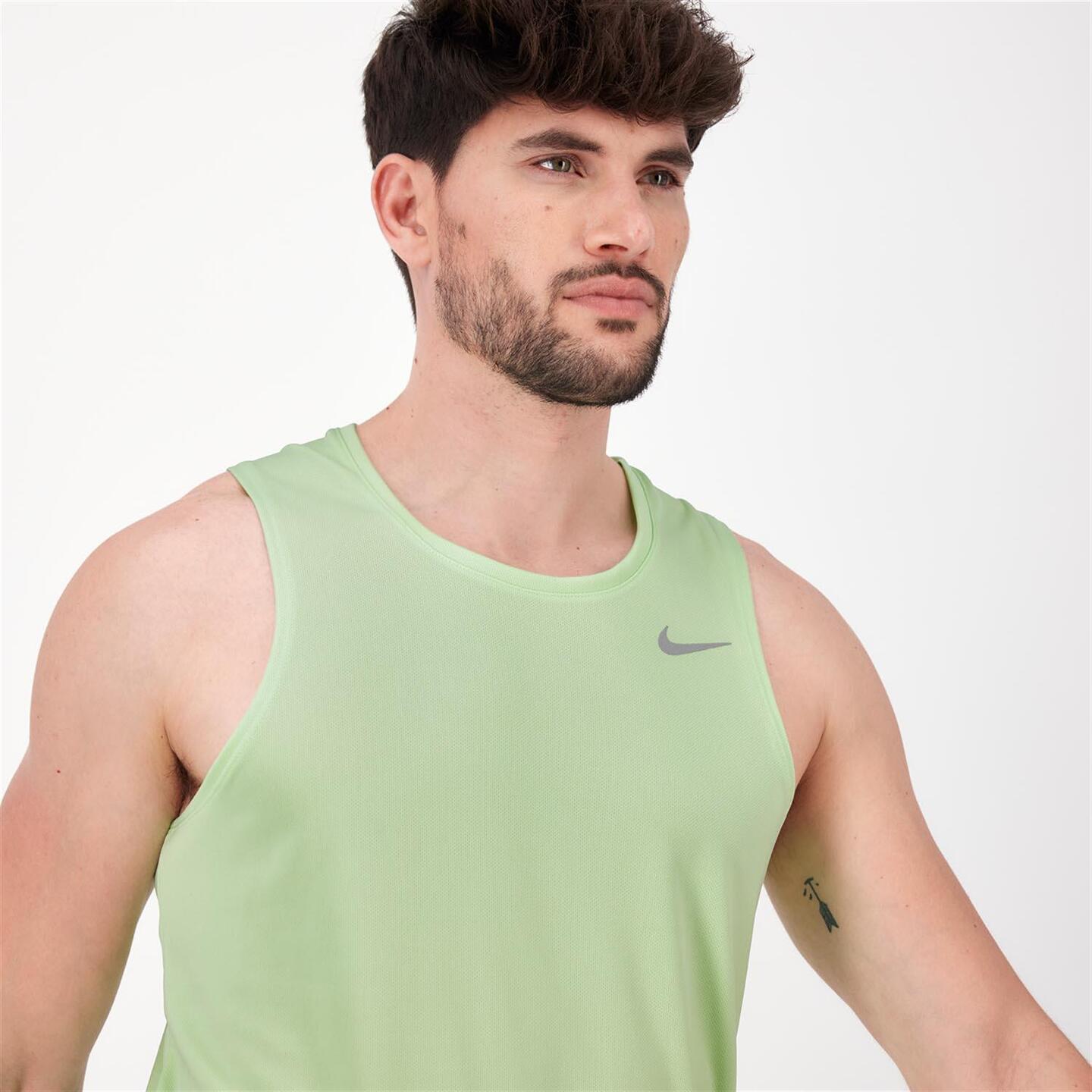 Nike Miler - verde - Camiseta Tank Top Hombre