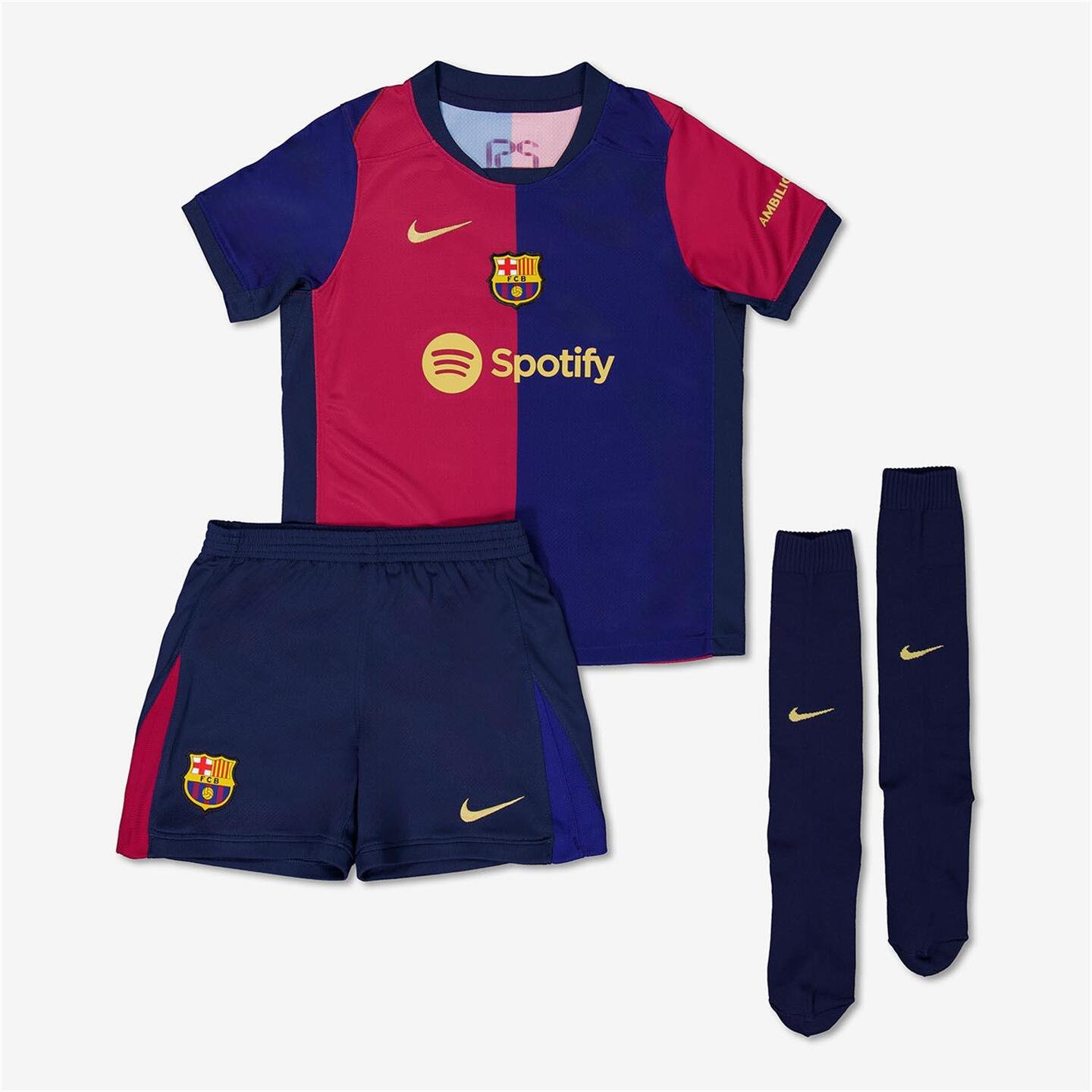 1 Equip. FC Barcelona 24 25 Azul Conjunto Futbol Ninos Sprinter