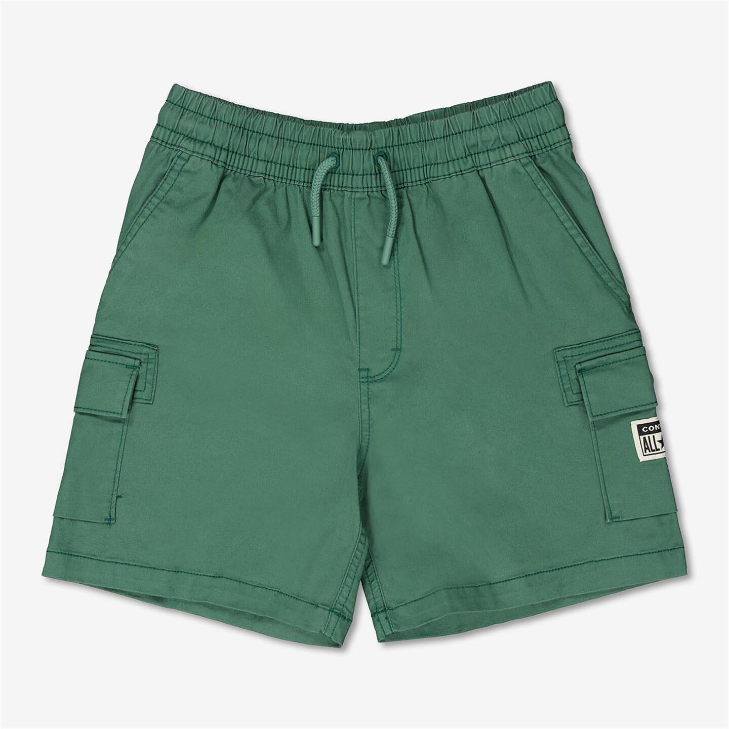 Pantalón Corto Converse - verde - Pantalón Cargo Niño